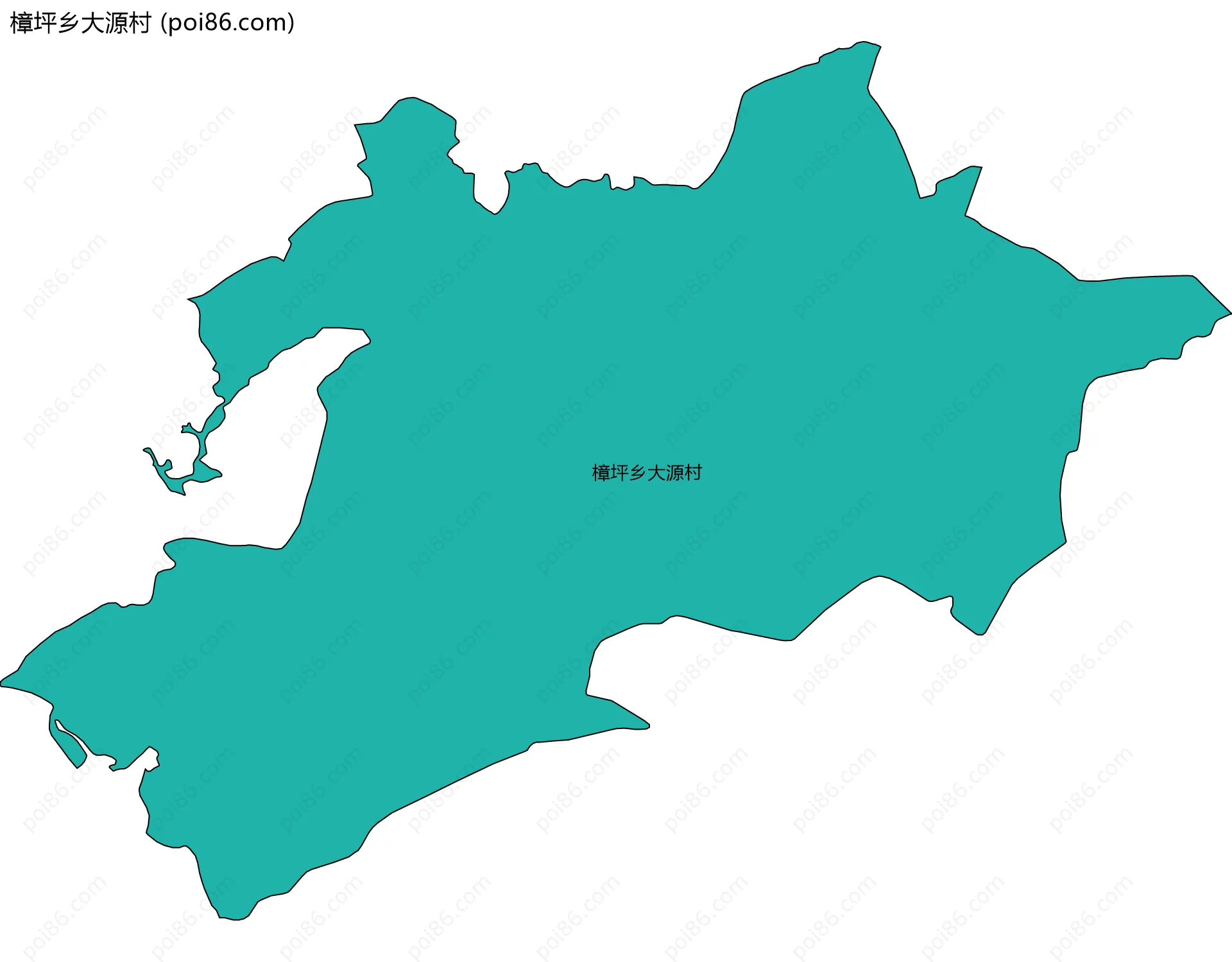 樟坪乡大源村边界地图