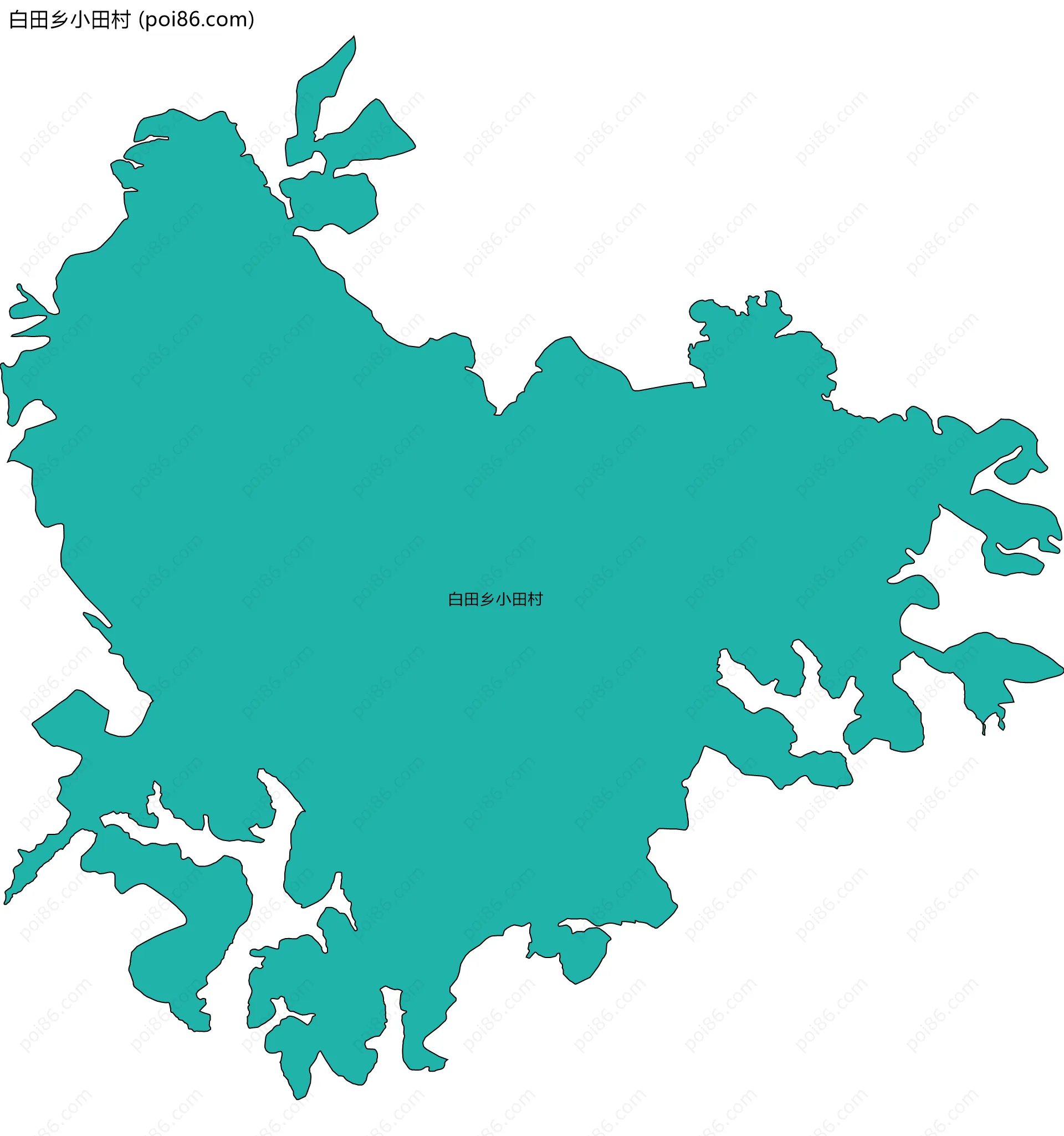 白田乡小田村边界地图