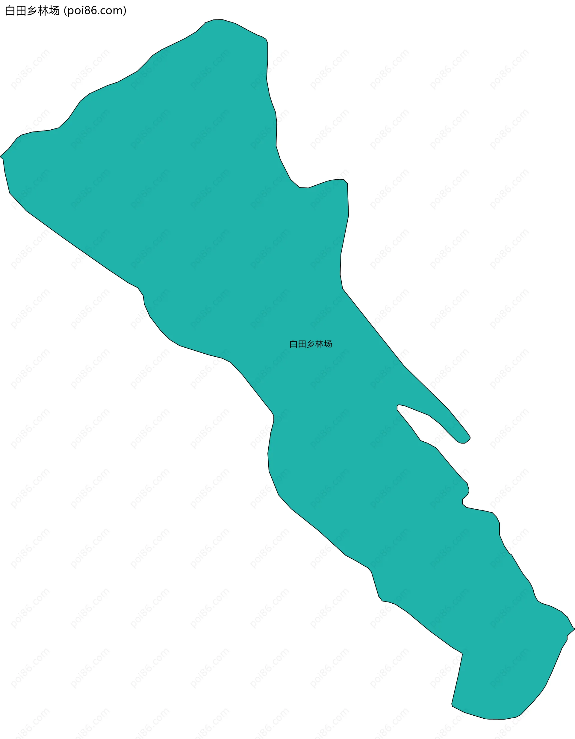 白田乡林场边界地图