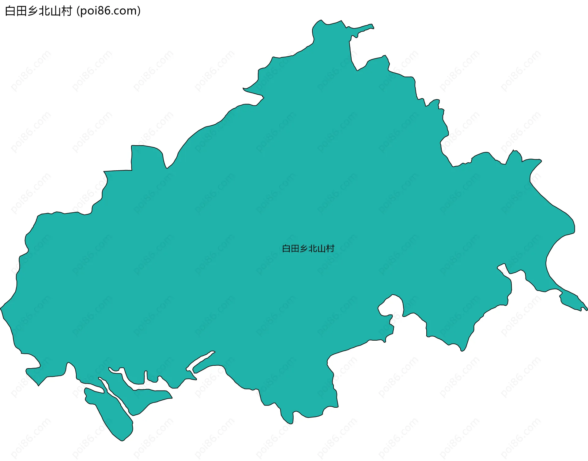 白田乡北山村边界地图