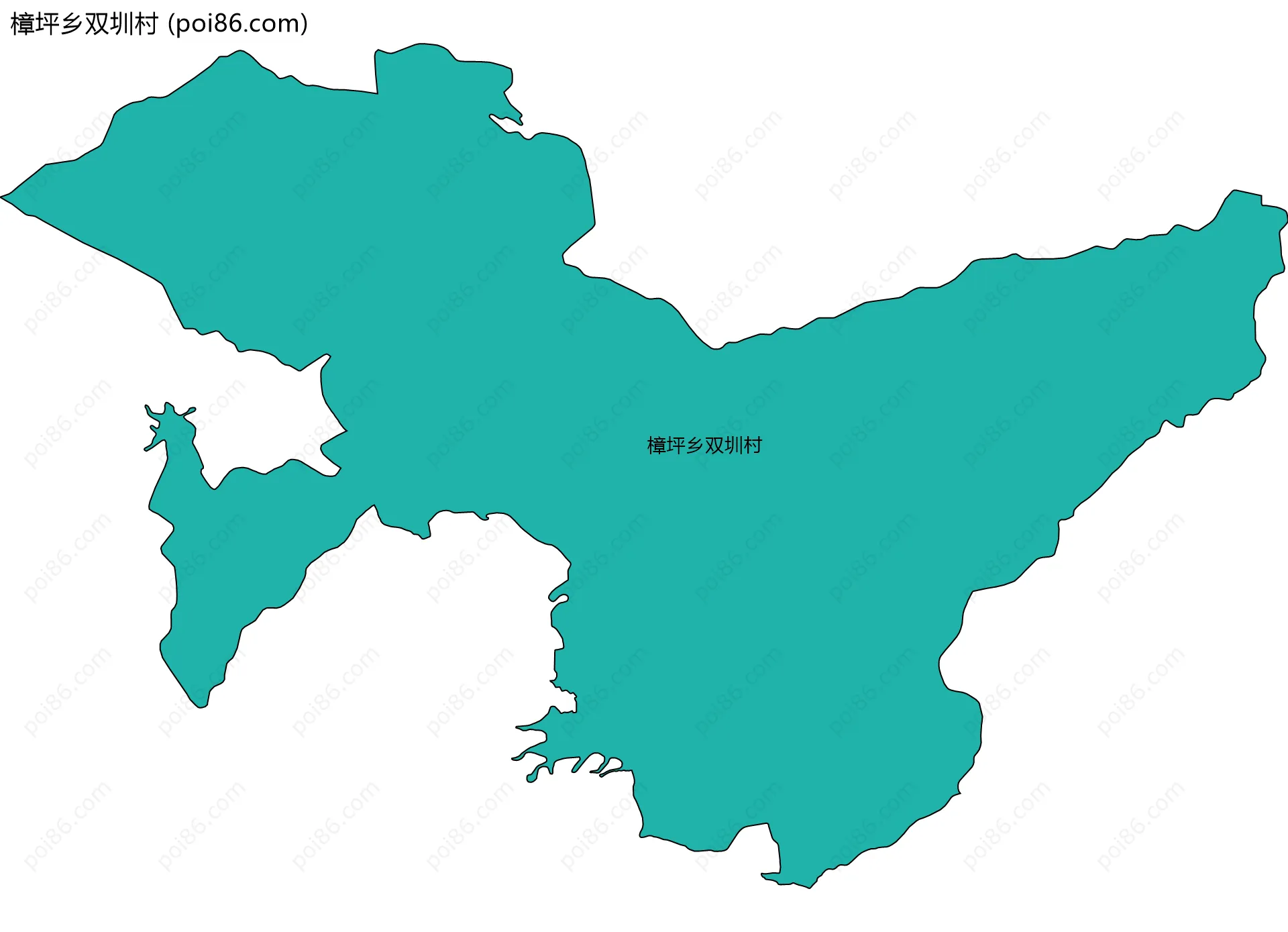 樟坪乡双圳村边界地图