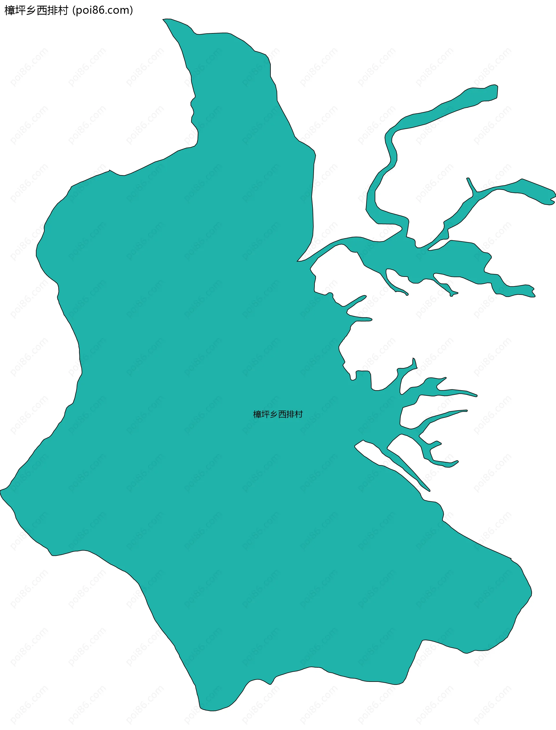 樟坪乡西排村边界地图