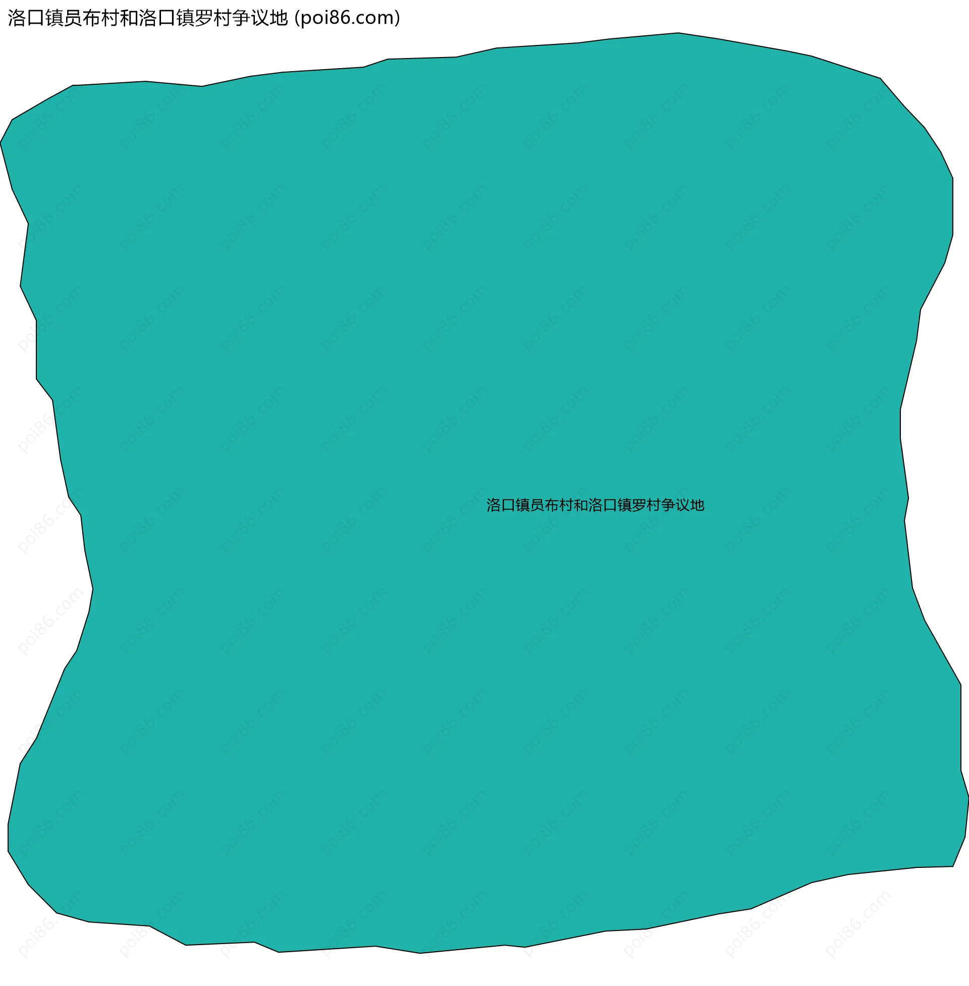洛口镇员布村和洛口镇罗村争议地边界地图