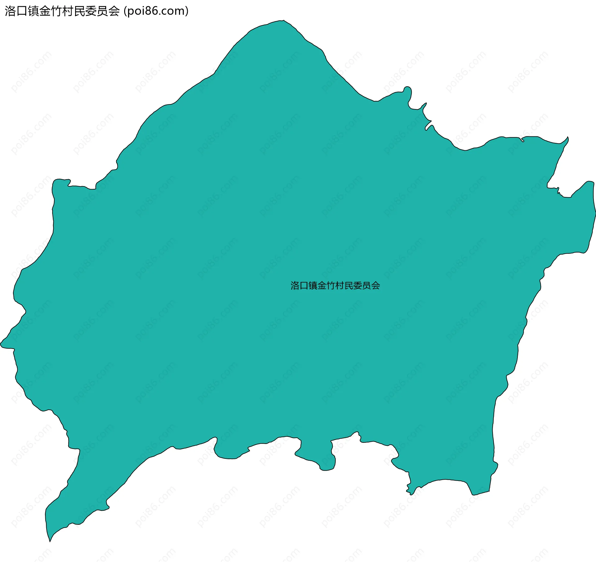洛口镇金竹村民委员会边界地图