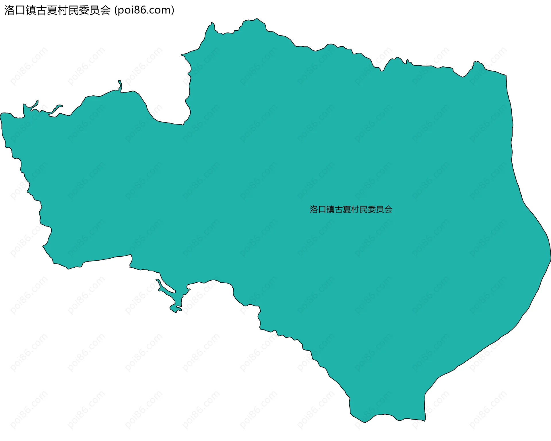 洛口镇古夏村民委员会边界地图