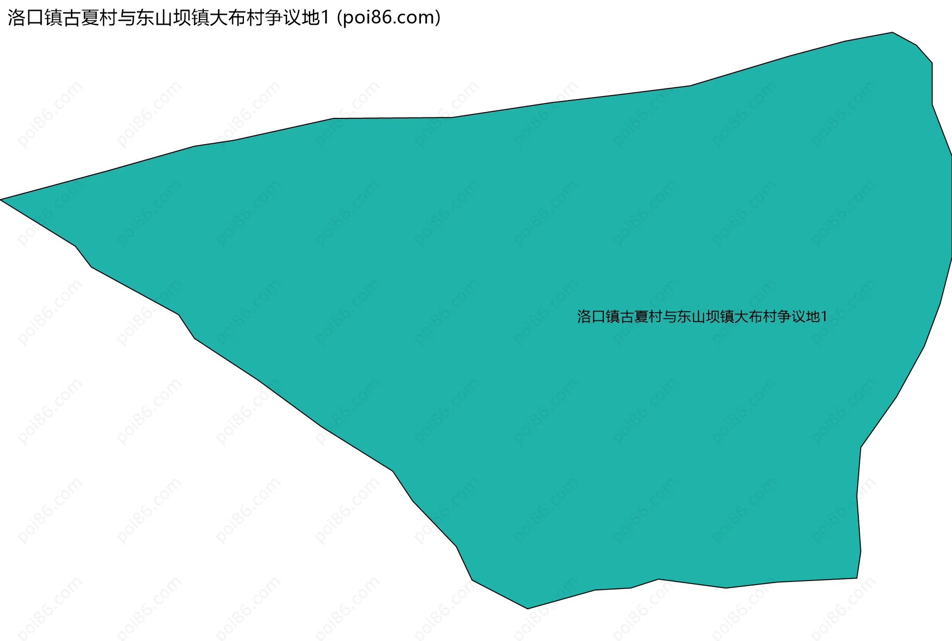 洛口镇古夏村与东山坝镇大布村争议地1边界地图
