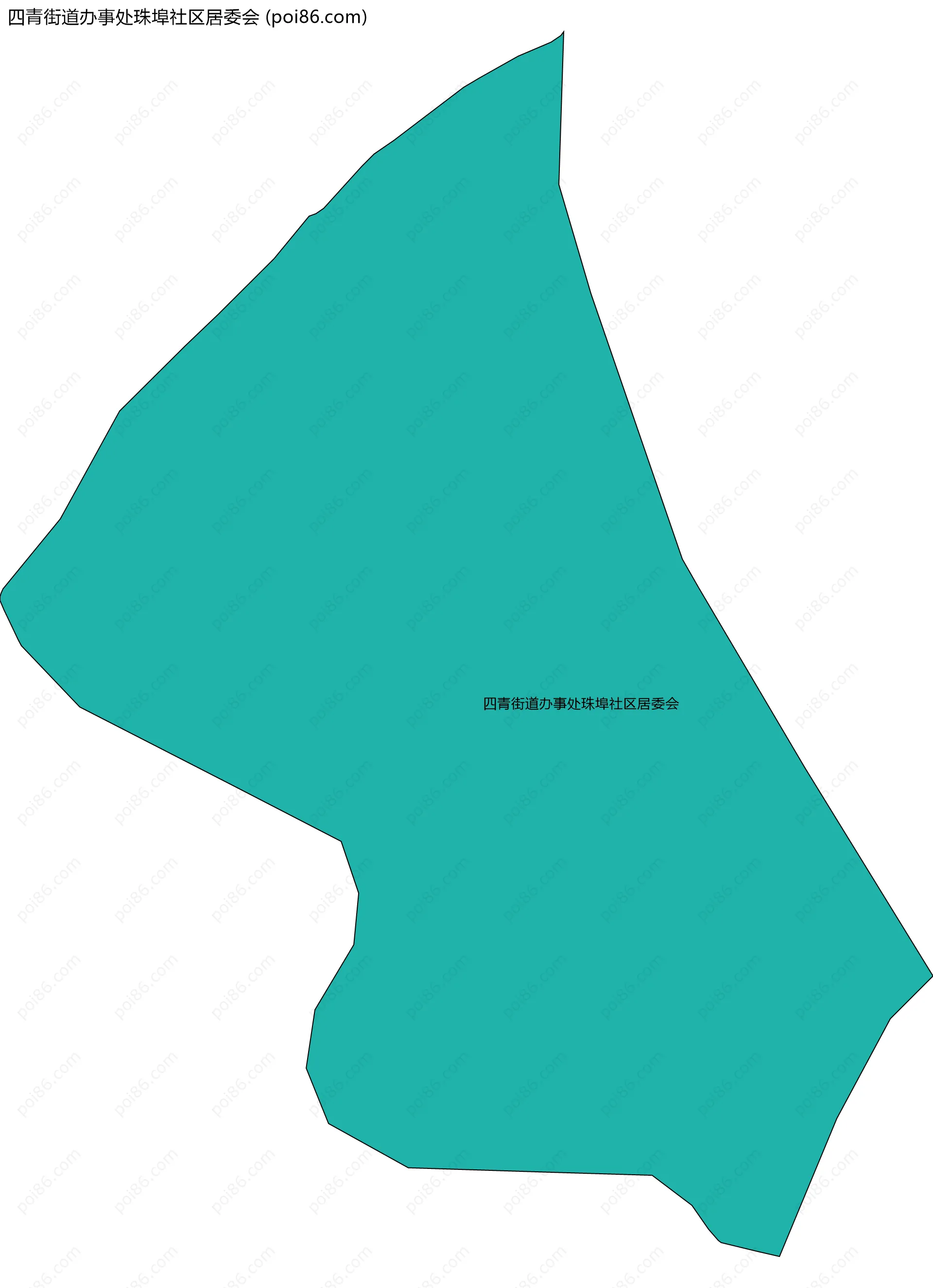 四青街道办事处珠埠社区居委会边界地图