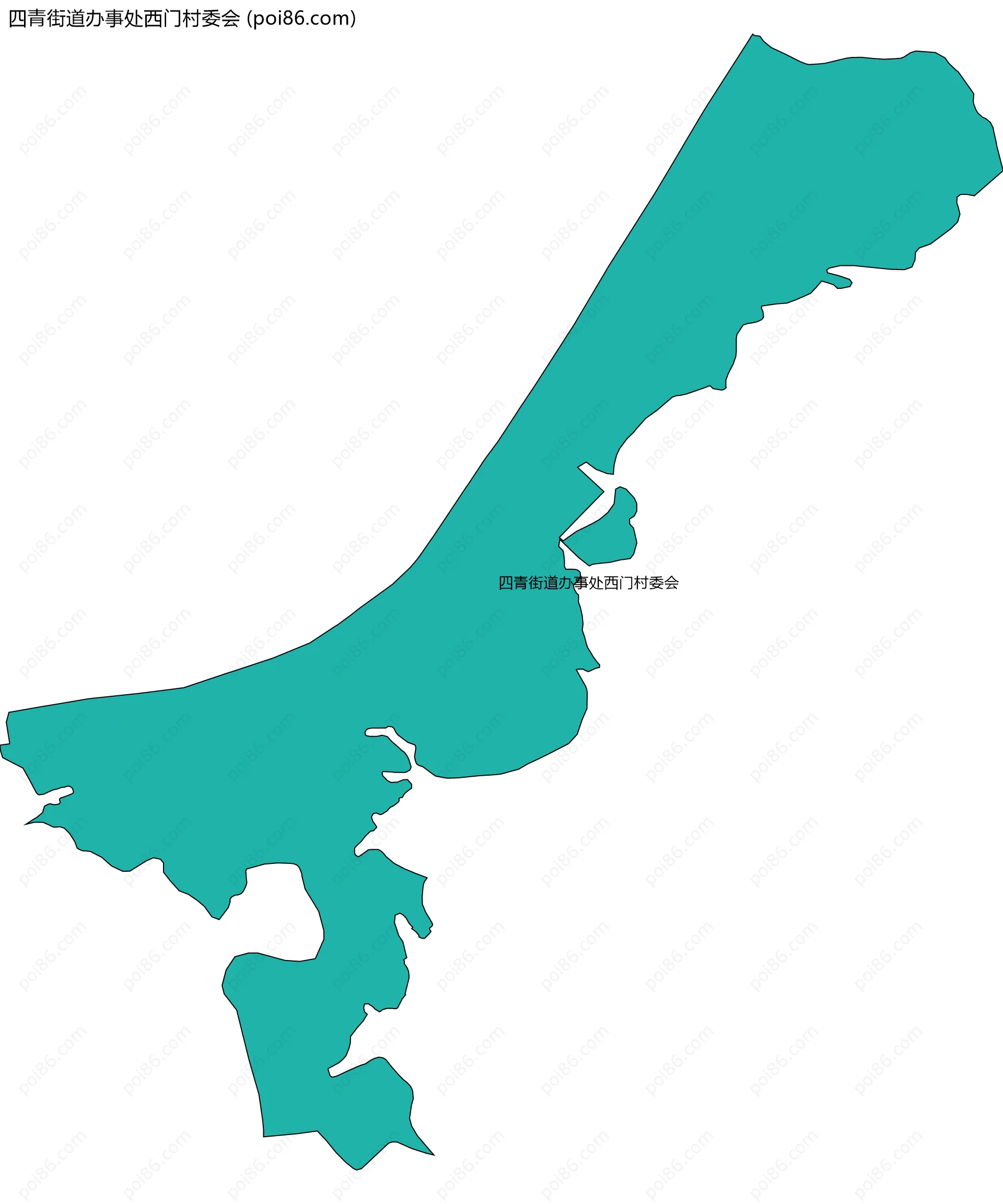 四青街道办事处西门村委会边界地图