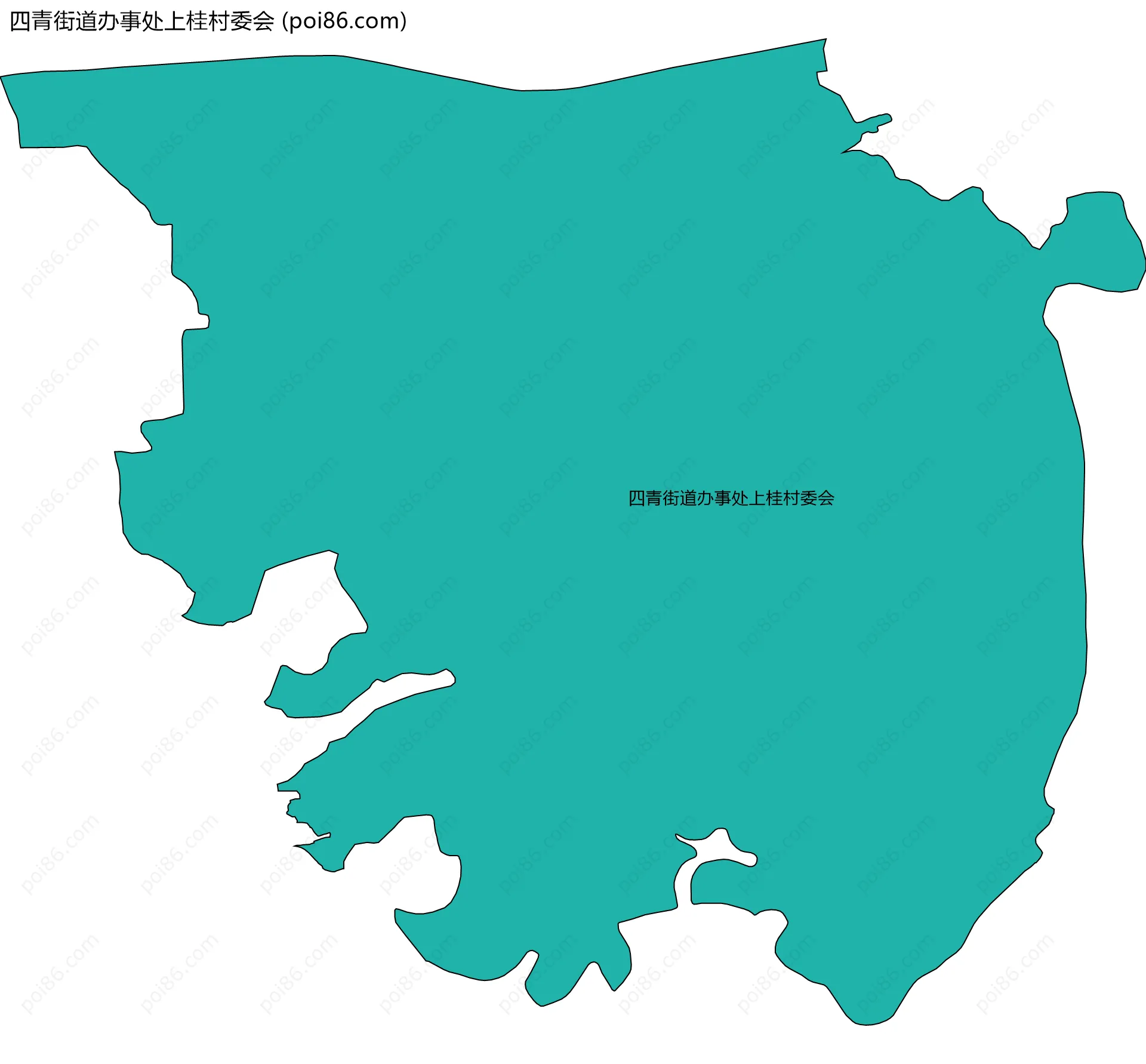 四青街道办事处上桂村委会边界地图