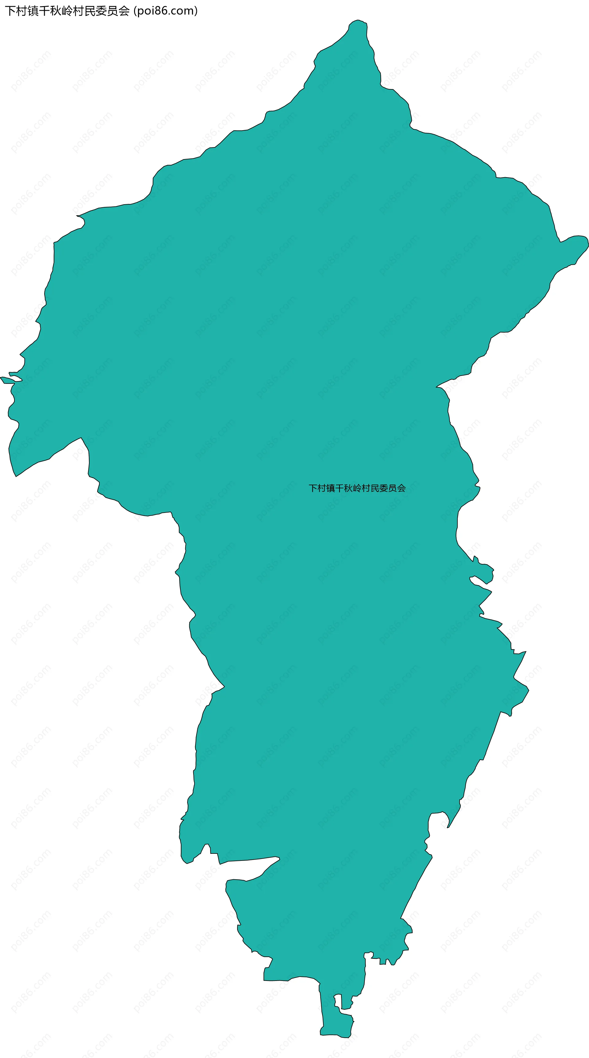 下村镇千秋岭村民委员会边界地图