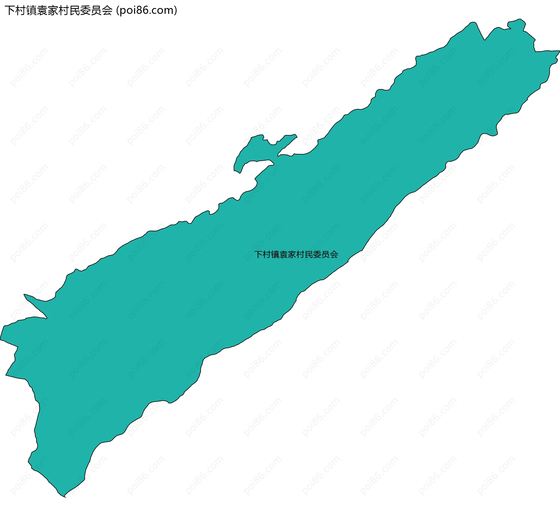 下村镇袁家村民委员会边界地图