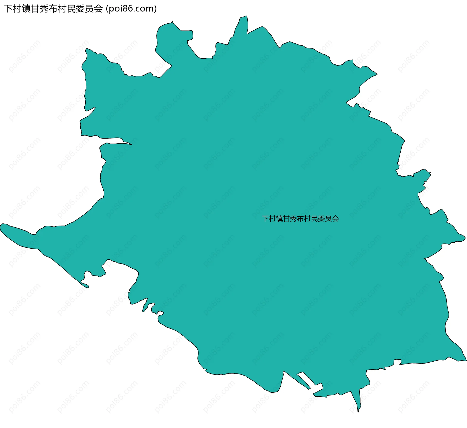 下村镇甘秀布村民委员会边界地图