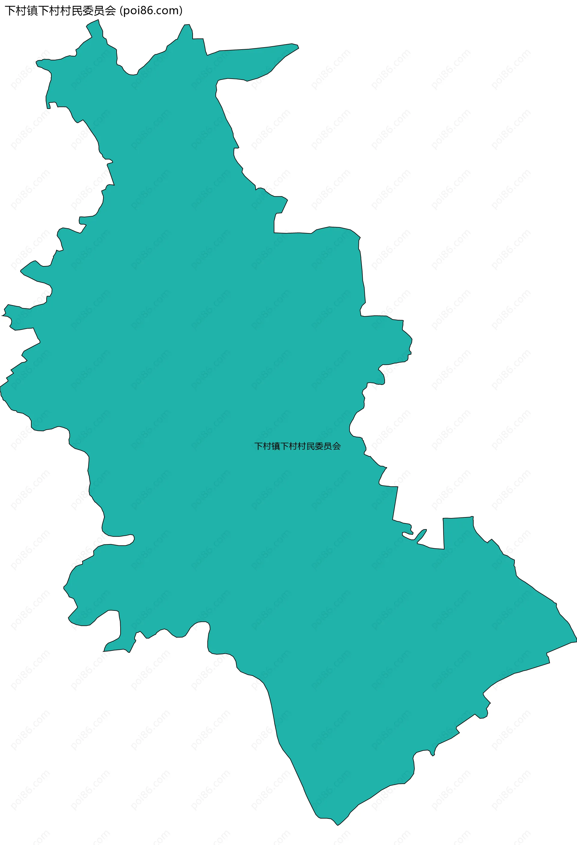 下村镇下村村民委员会边界地图
