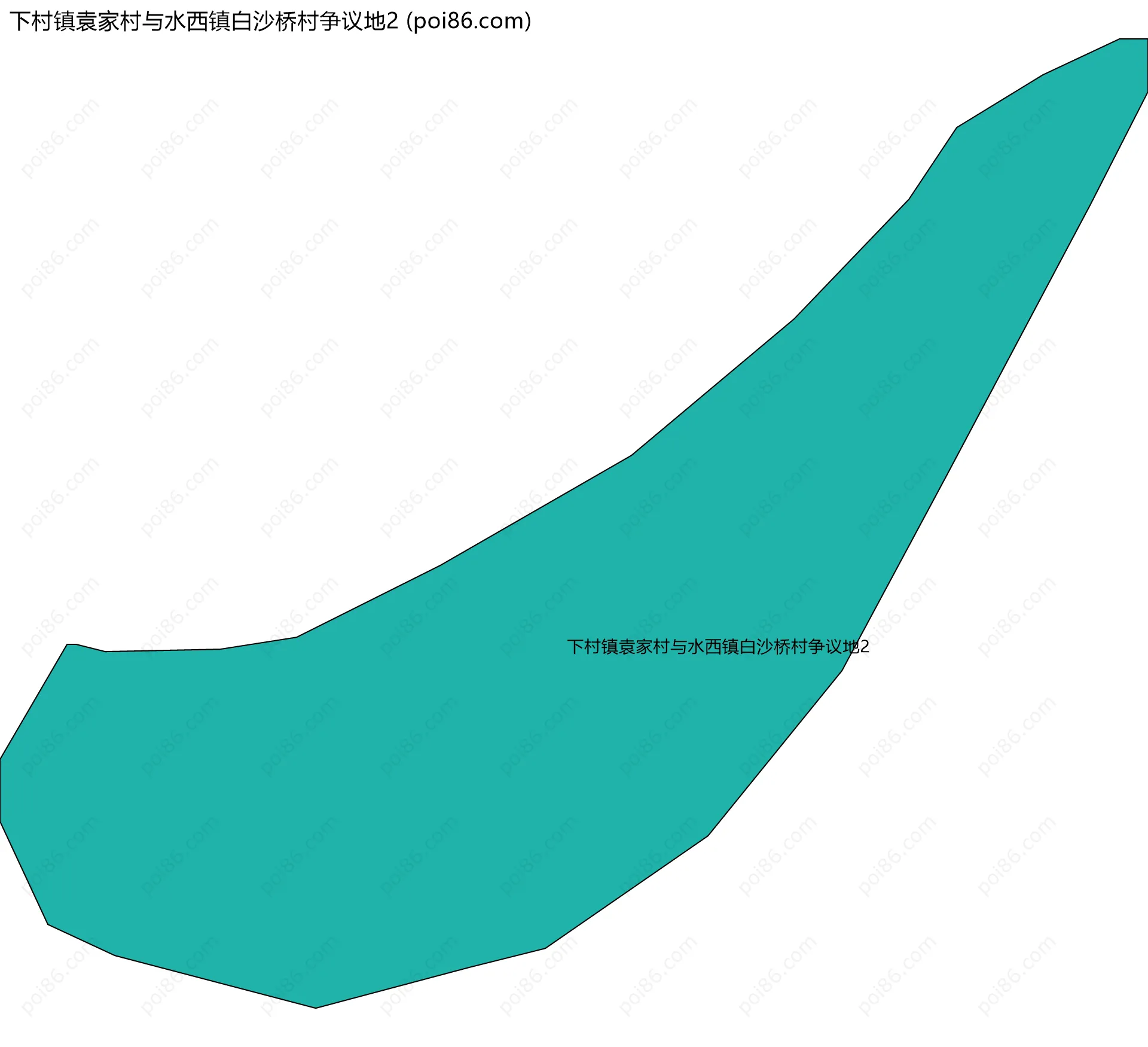 下村镇袁家村与水西镇白沙桥村争议地2边界地图