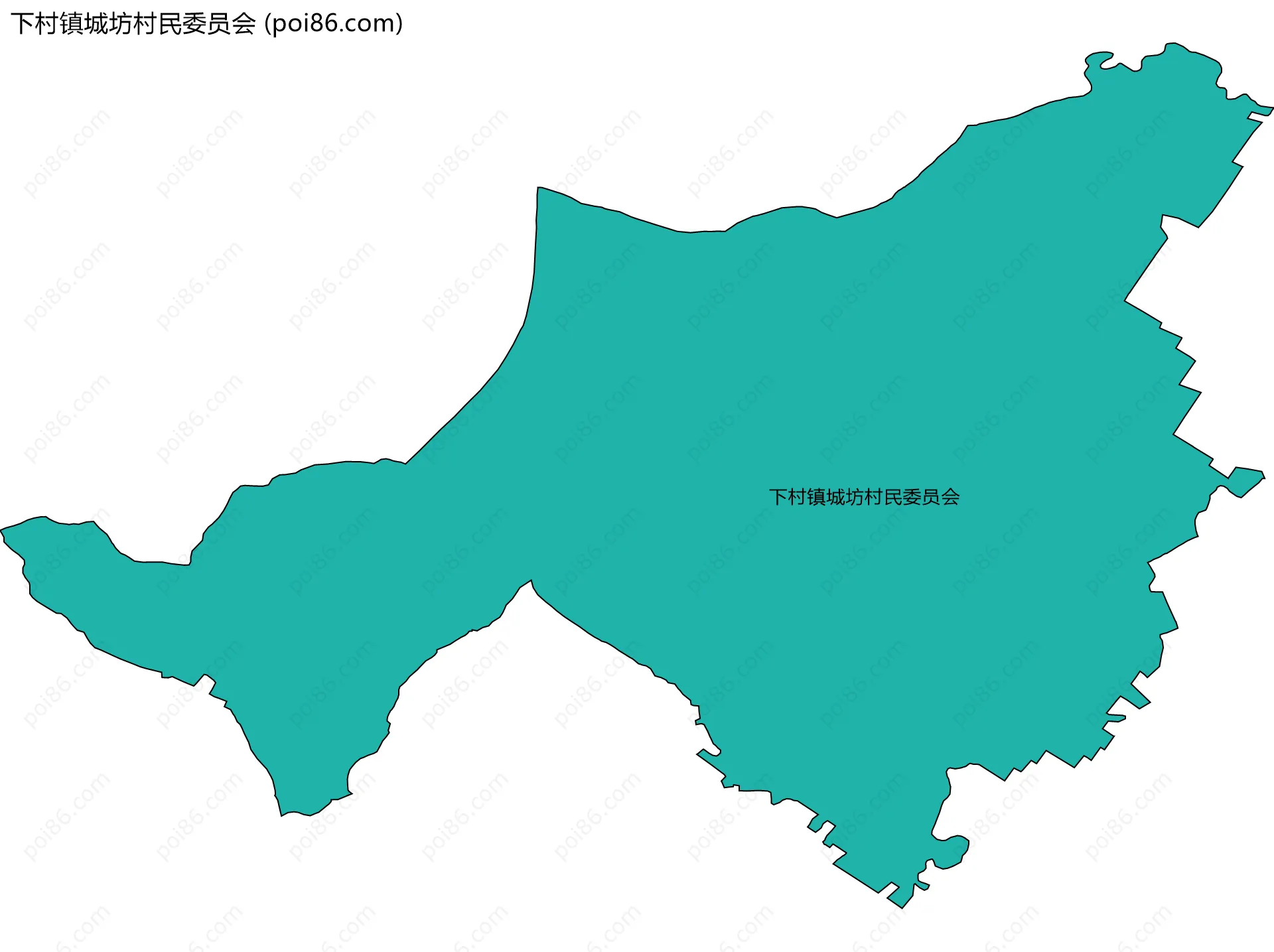 下村镇城坊村民委员会边界地图