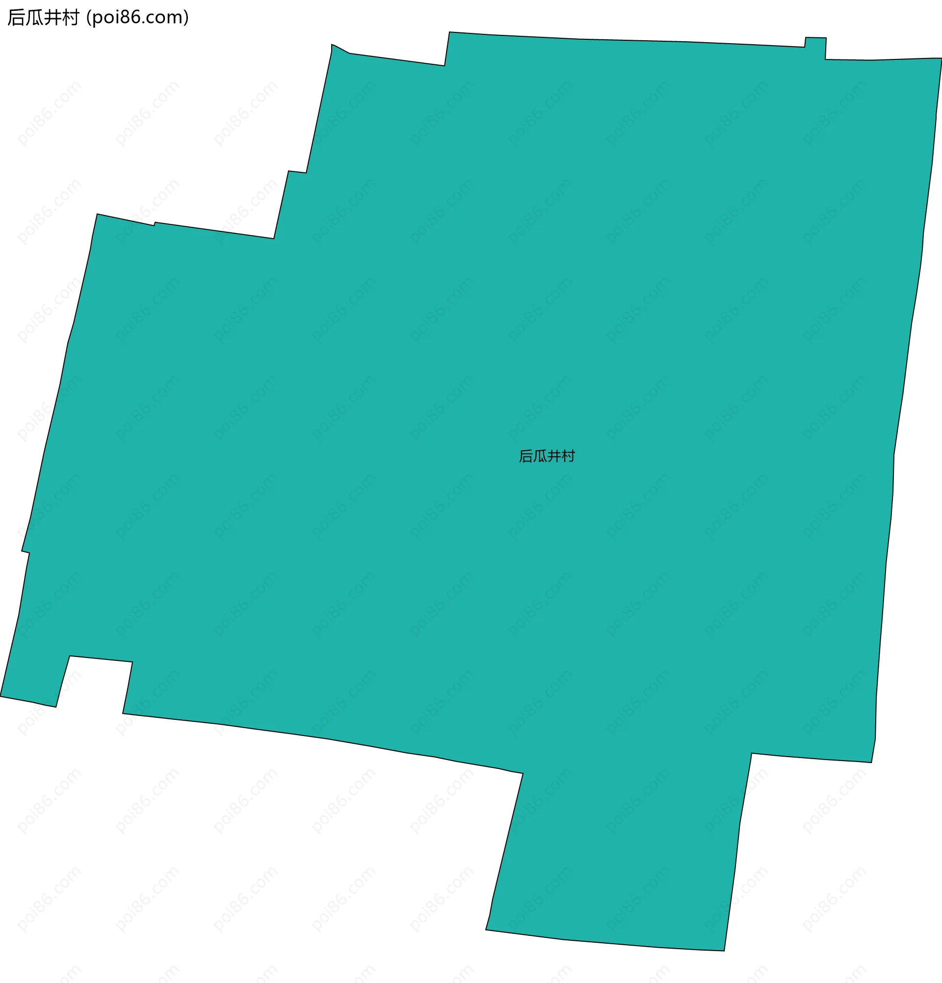 后瓜井村边界地图