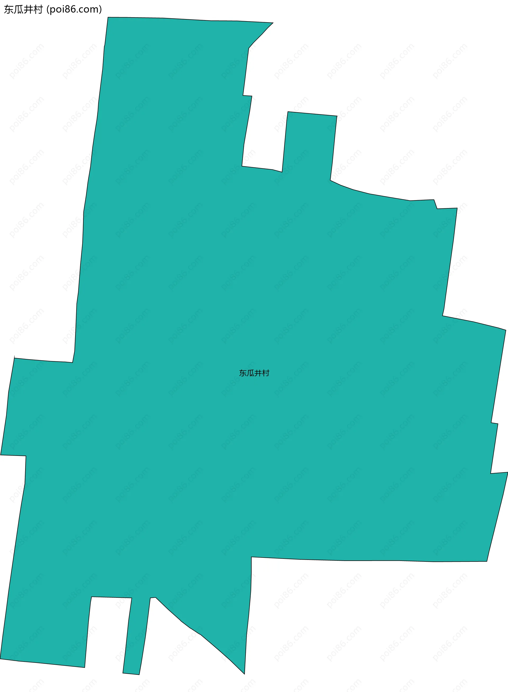 东瓜井村边界地图