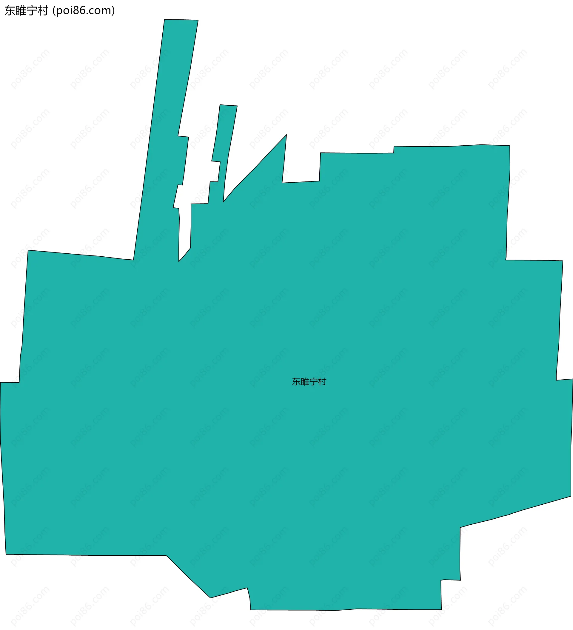 东睢宁村边界地图