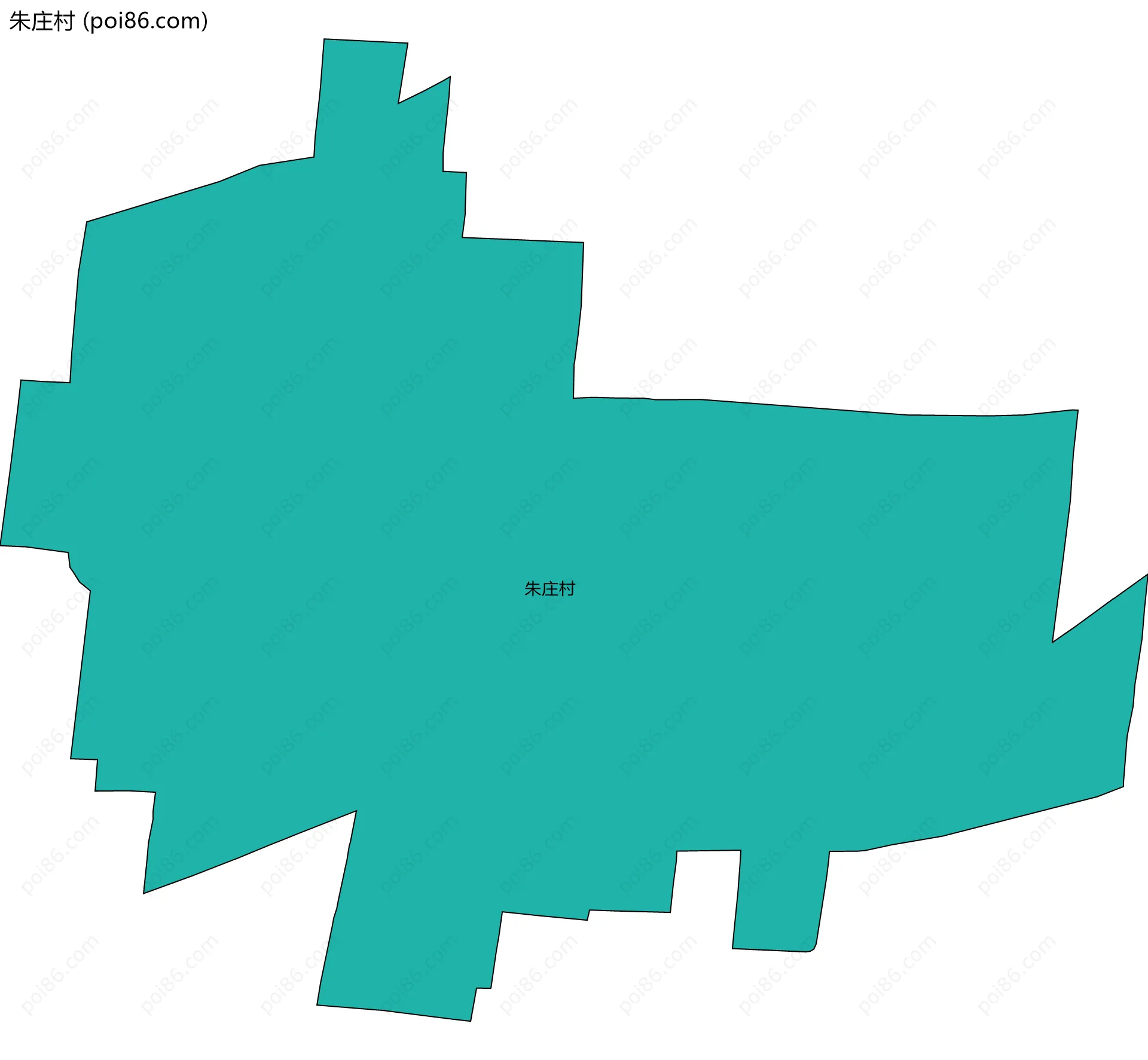 朱庄村边界地图