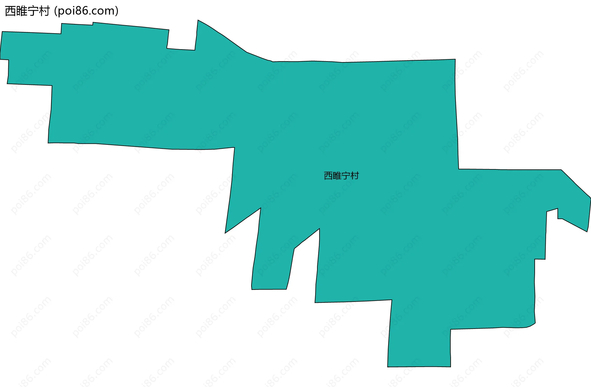西睢宁村边界地图