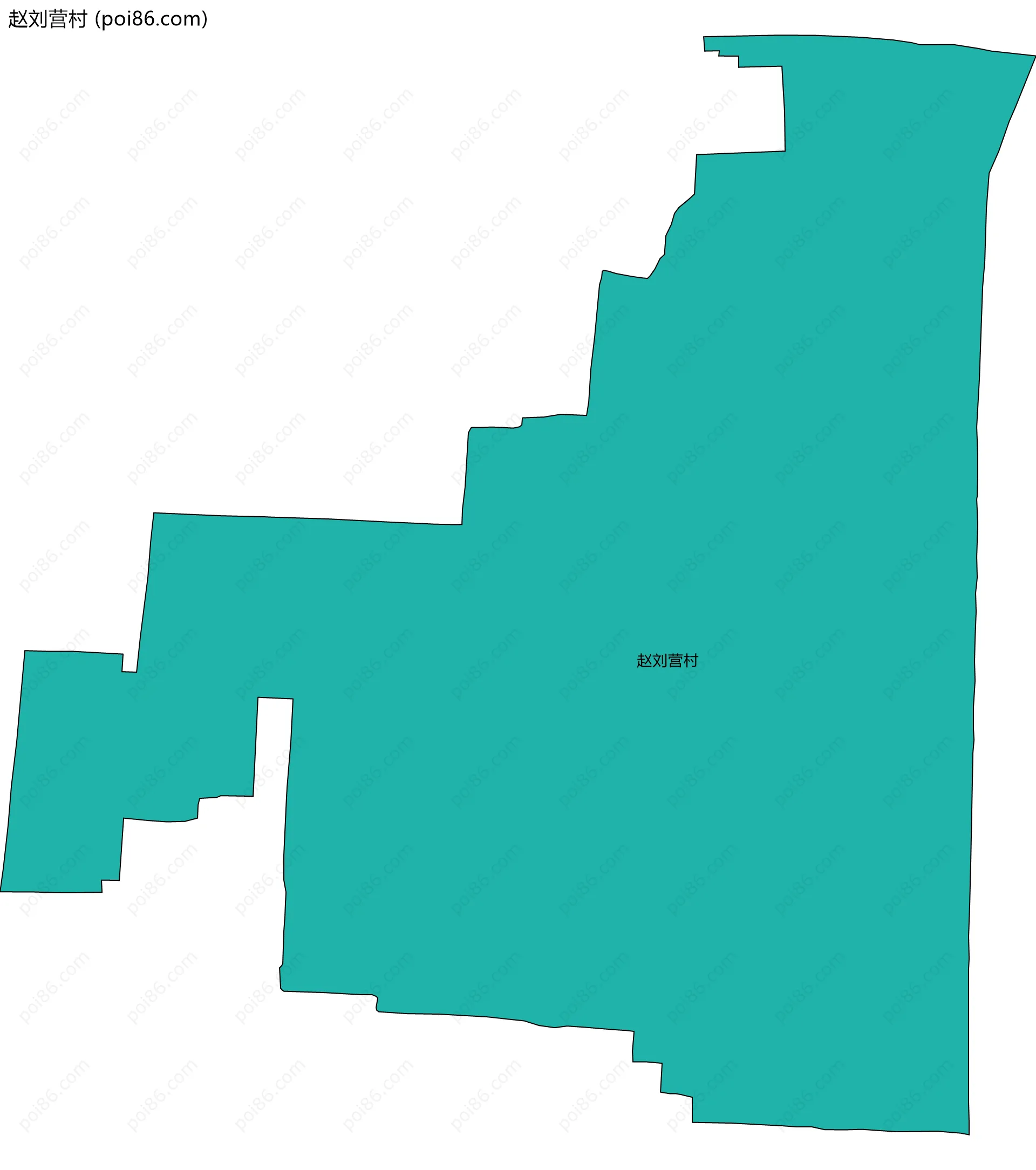 赵刘营村边界地图