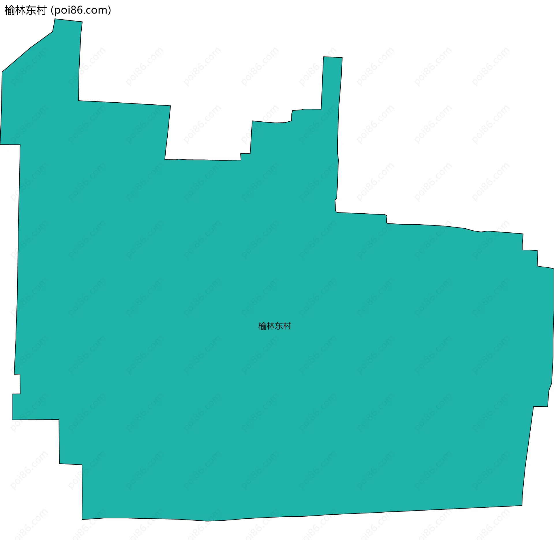 榆林东村边界地图