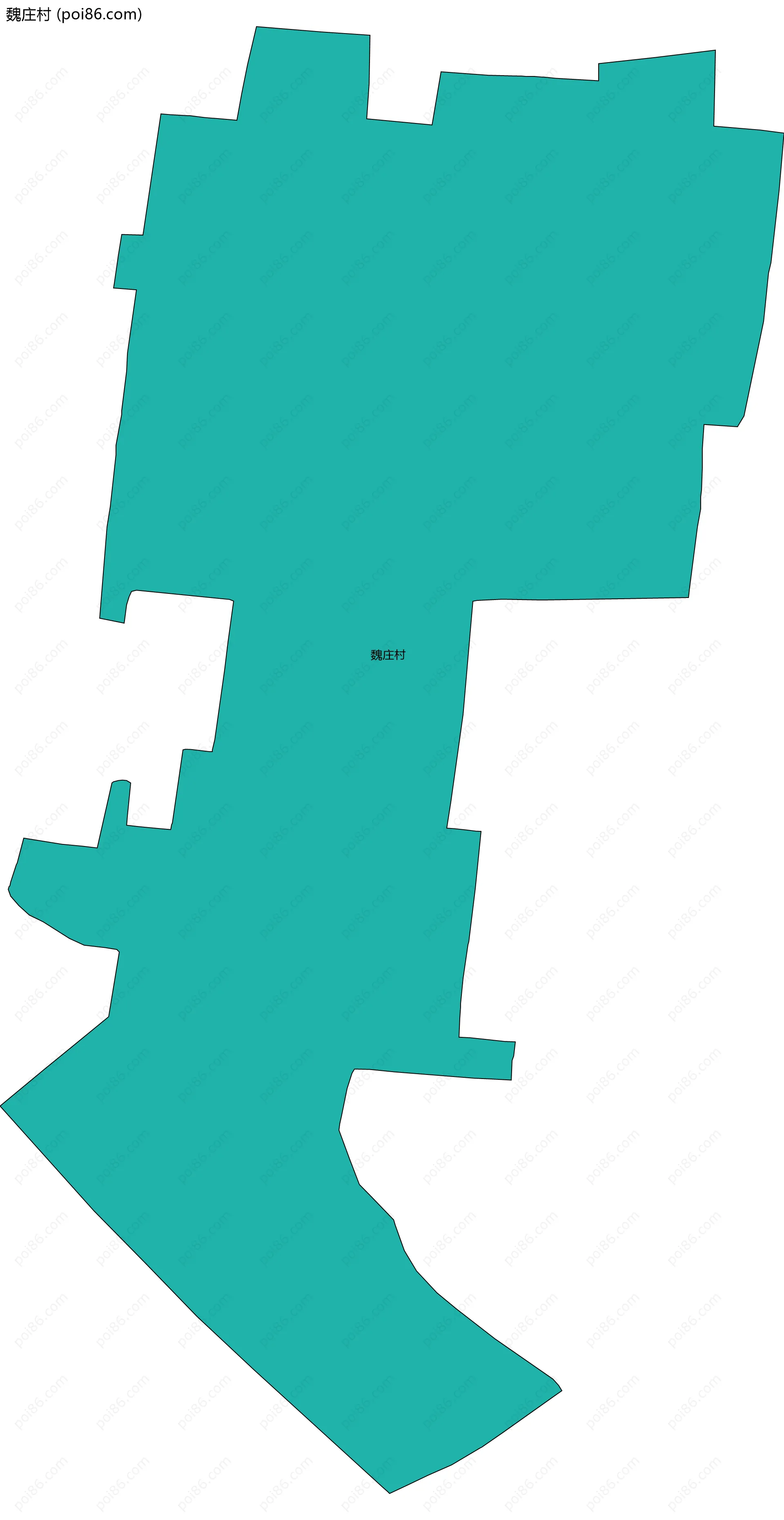 魏庄村边界地图