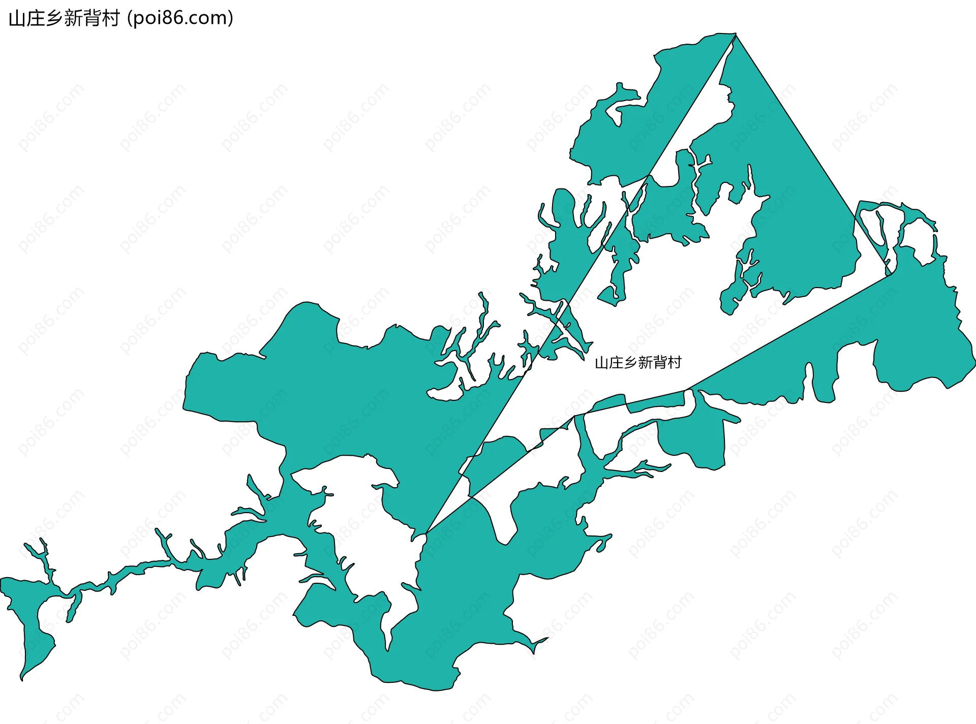 山庄乡新背村边界地图