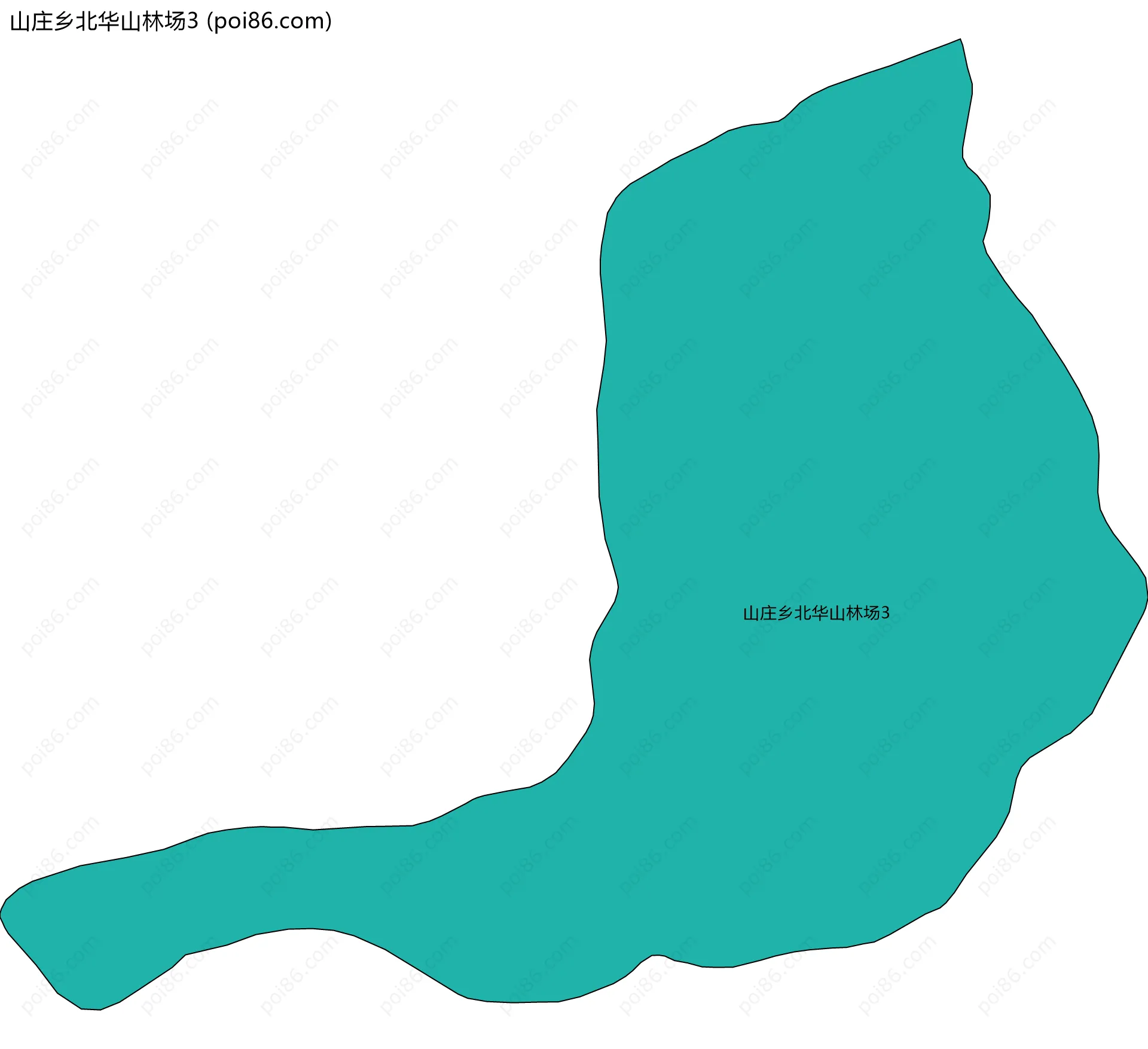 山庄乡北华山林场3边界地图