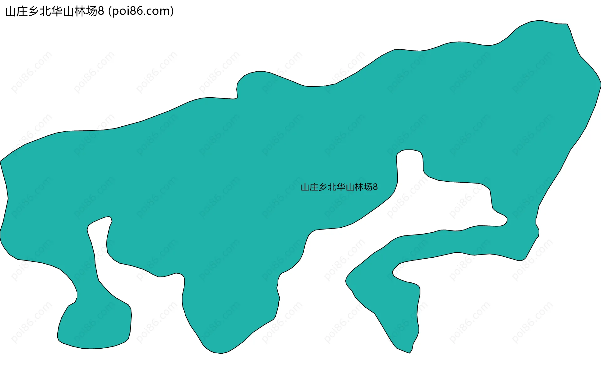山庄乡北华山林场8边界地图