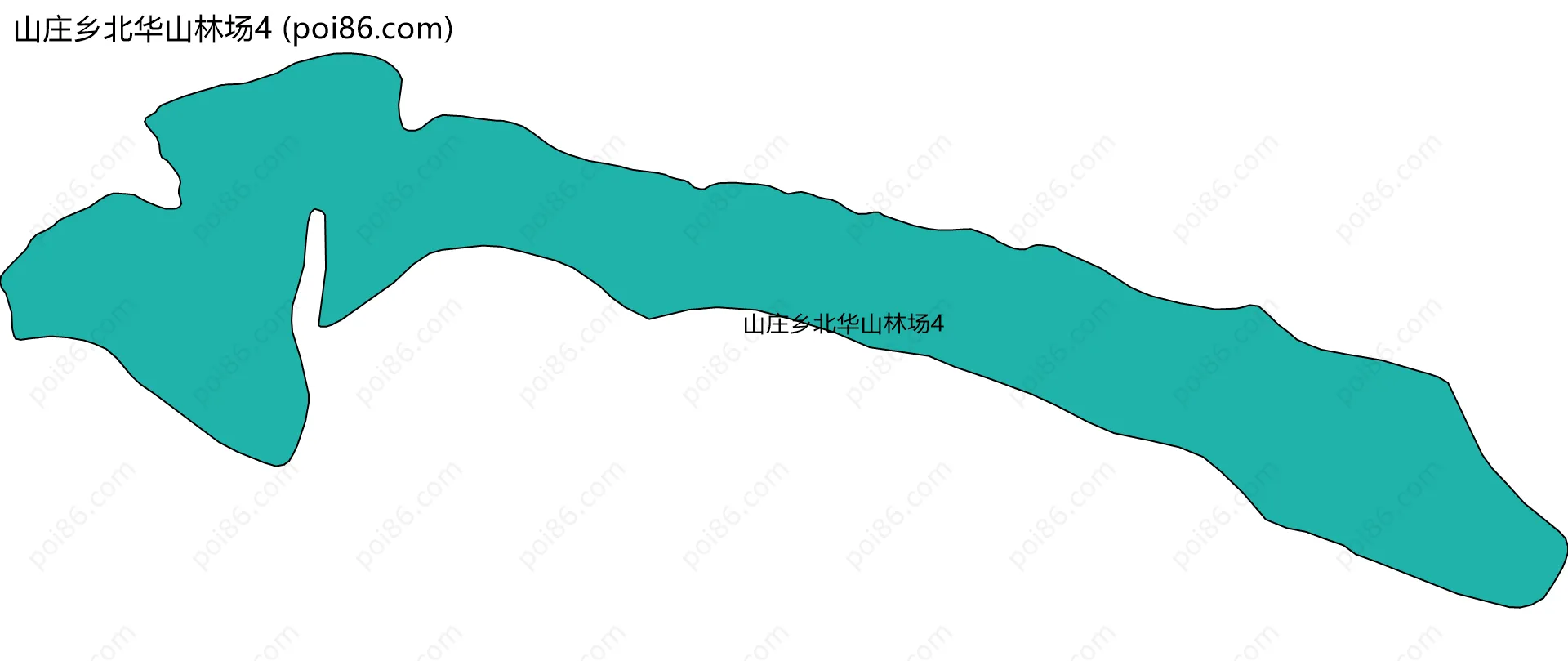 山庄乡北华山林场4边界地图