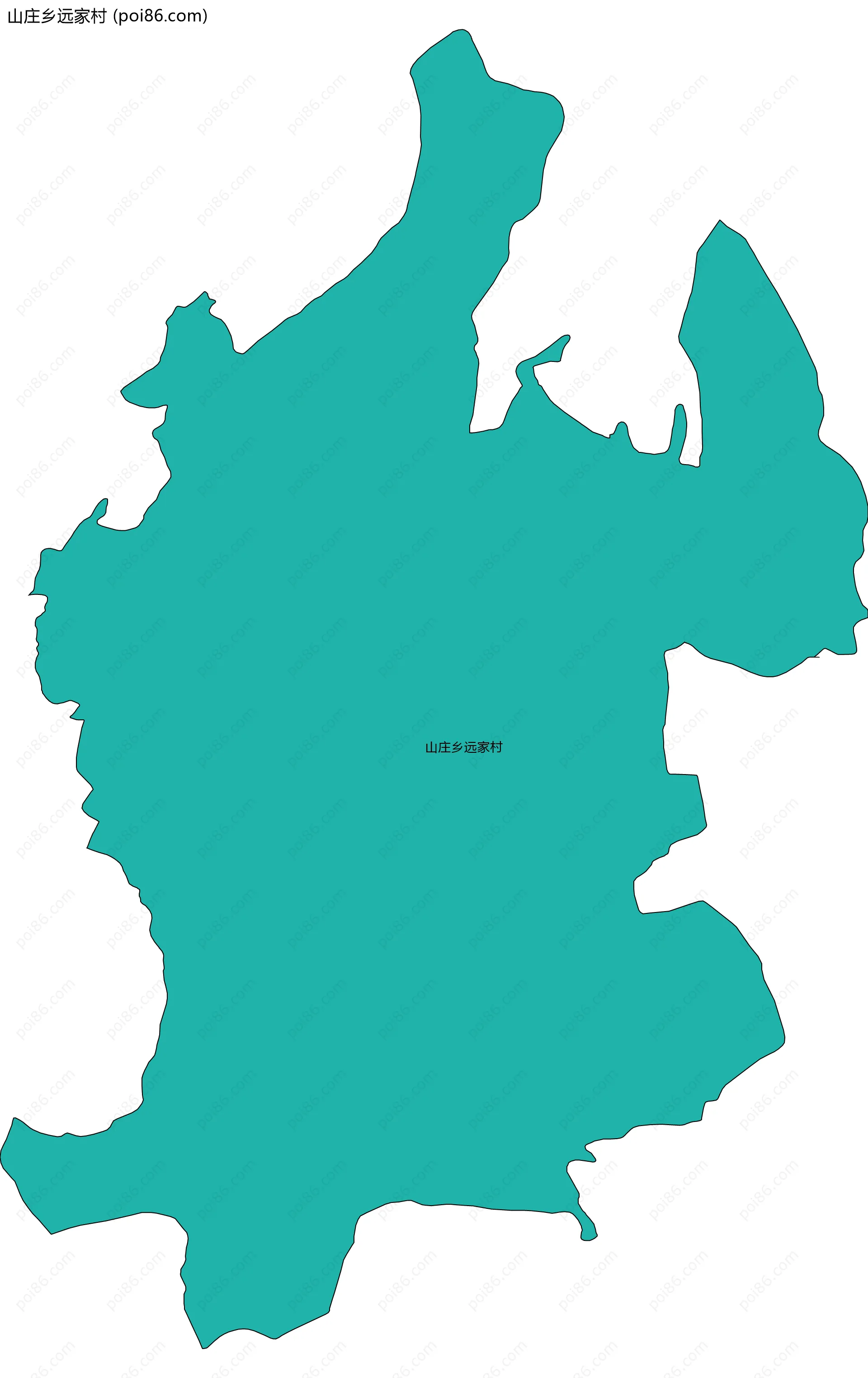 山庄乡远家村边界地图