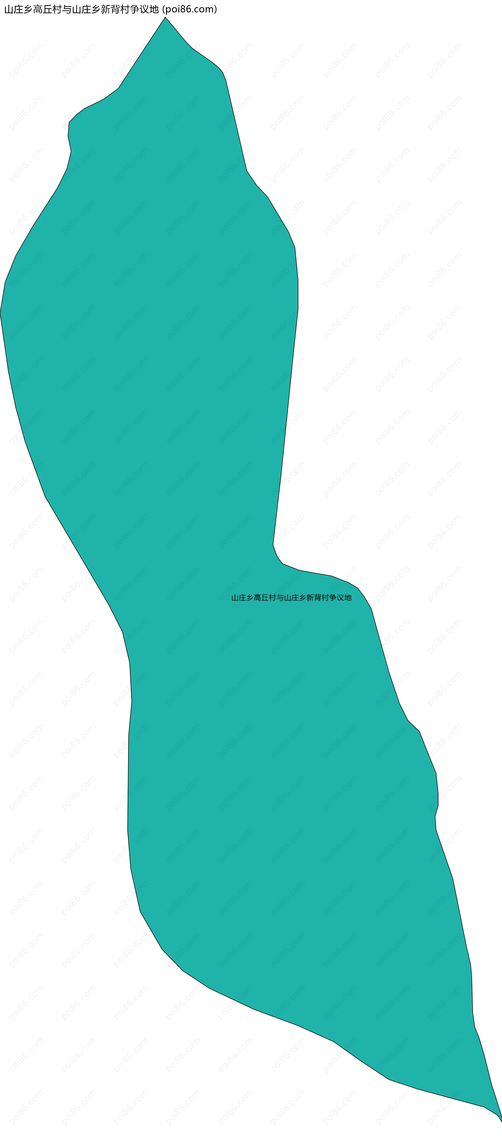 山庄乡高丘村与山庄乡新背村争议地边界地图