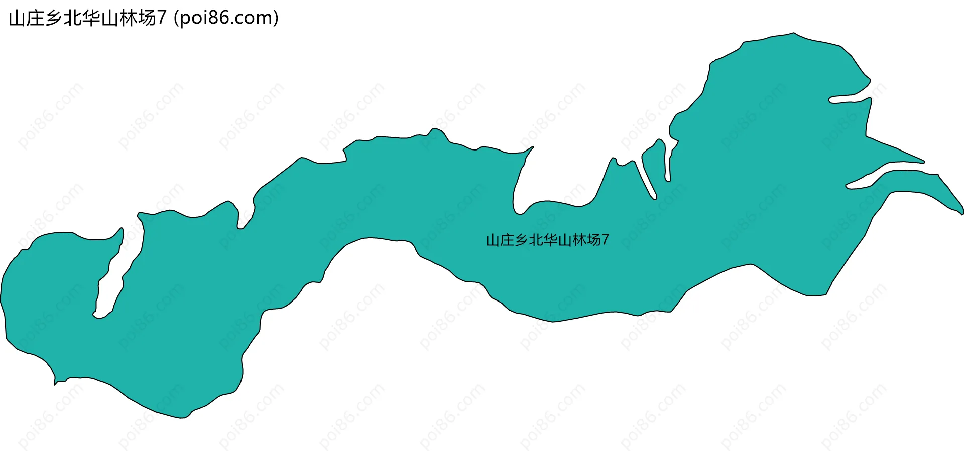 山庄乡北华山林场7边界地图