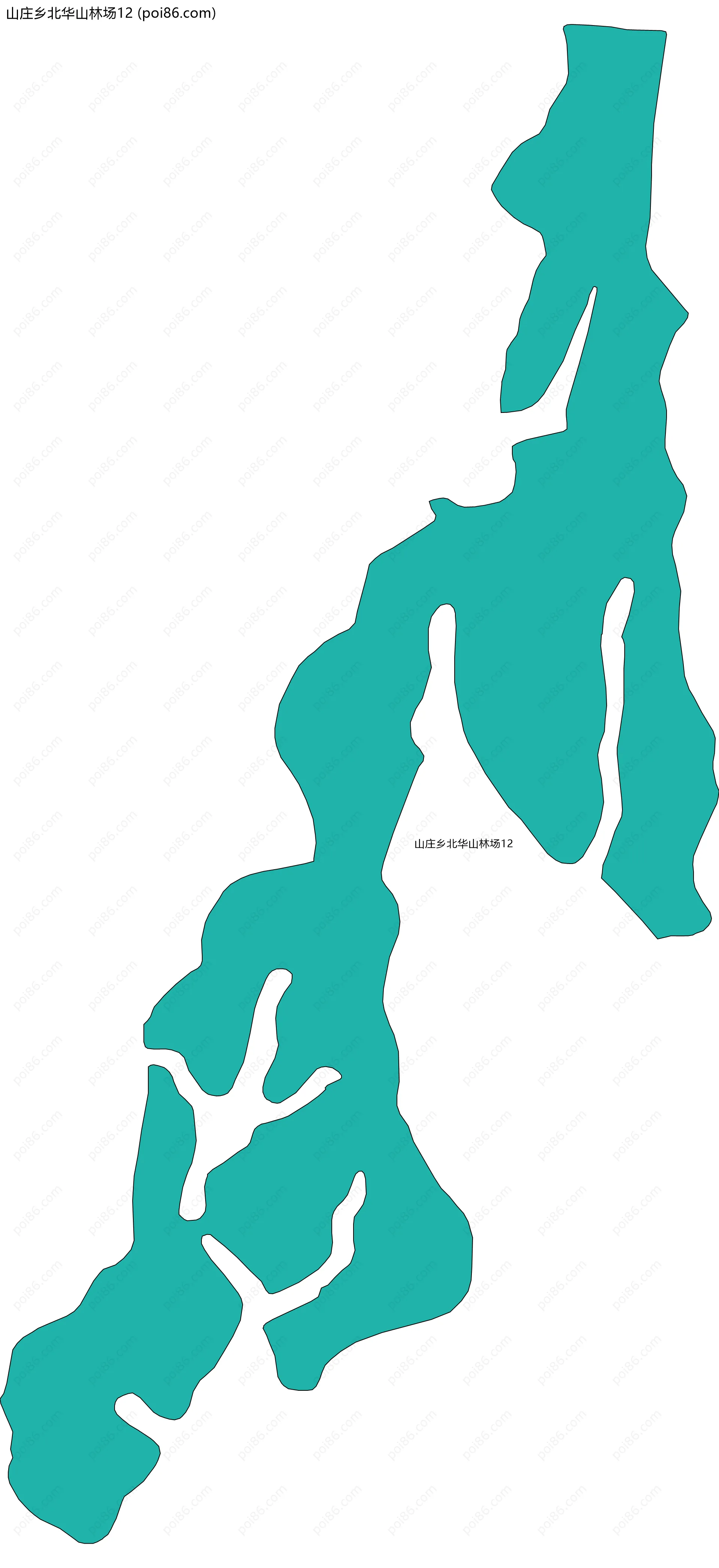 山庄乡北华山林场12边界地图