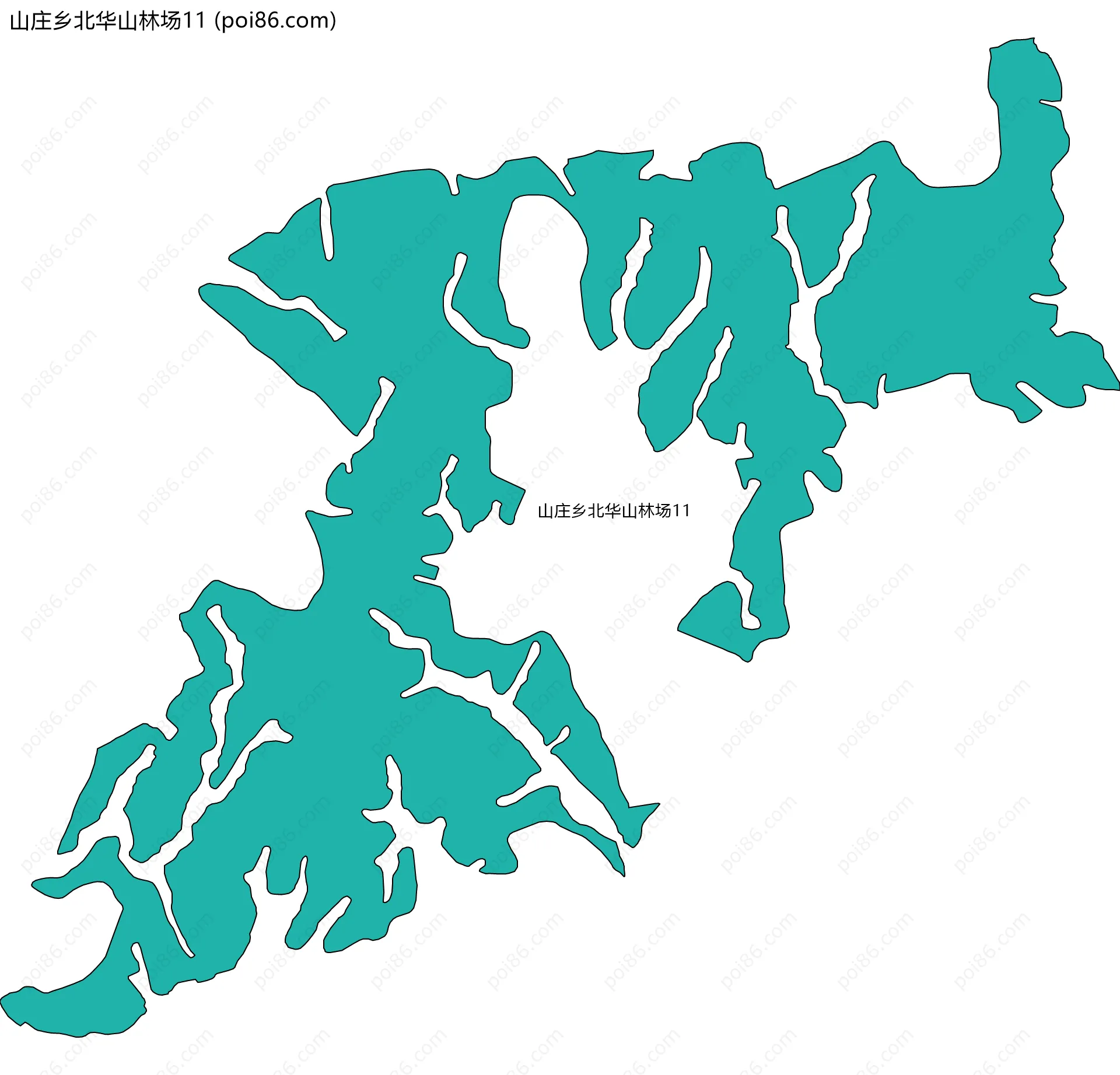 山庄乡北华山林场11边界地图