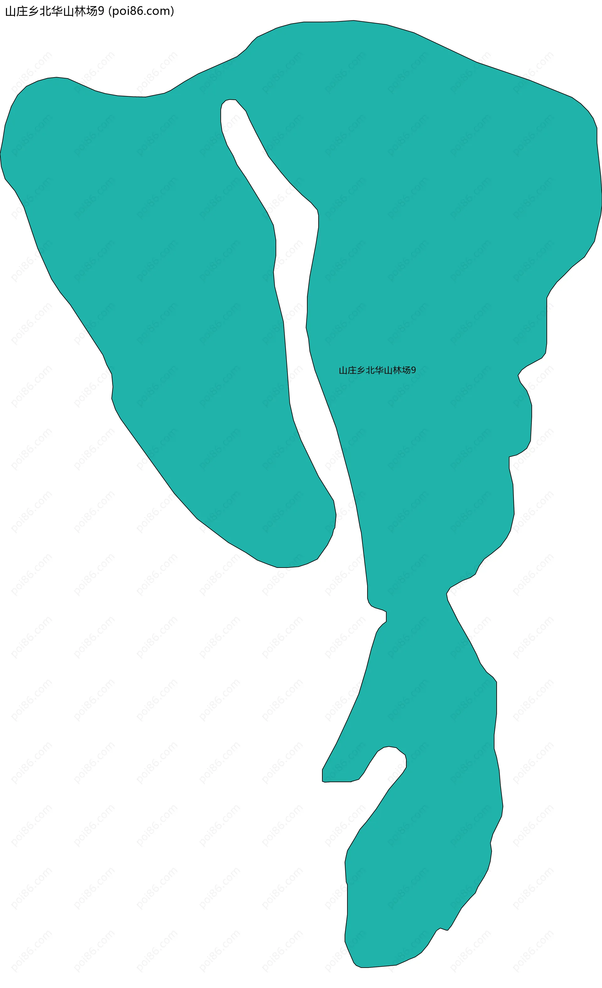 山庄乡北华山林场9边界地图