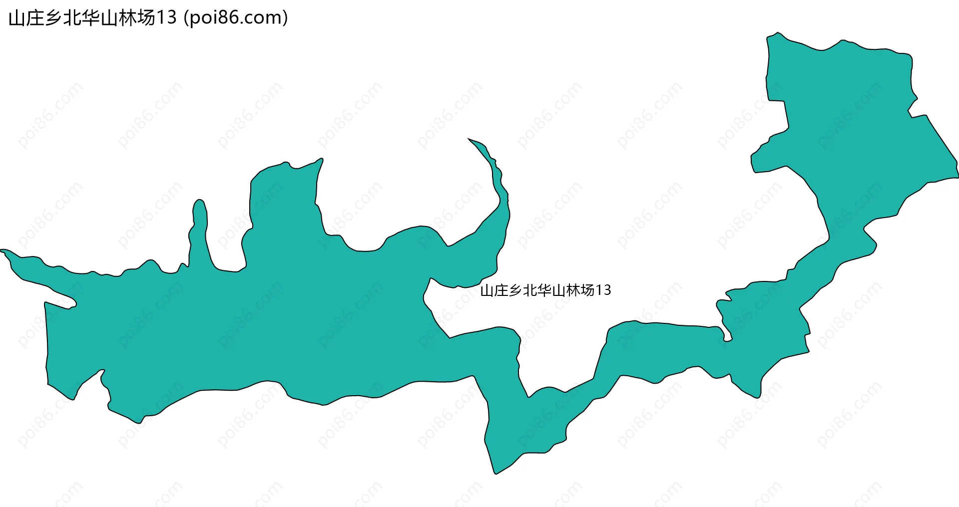 山庄乡北华山林场13边界地图