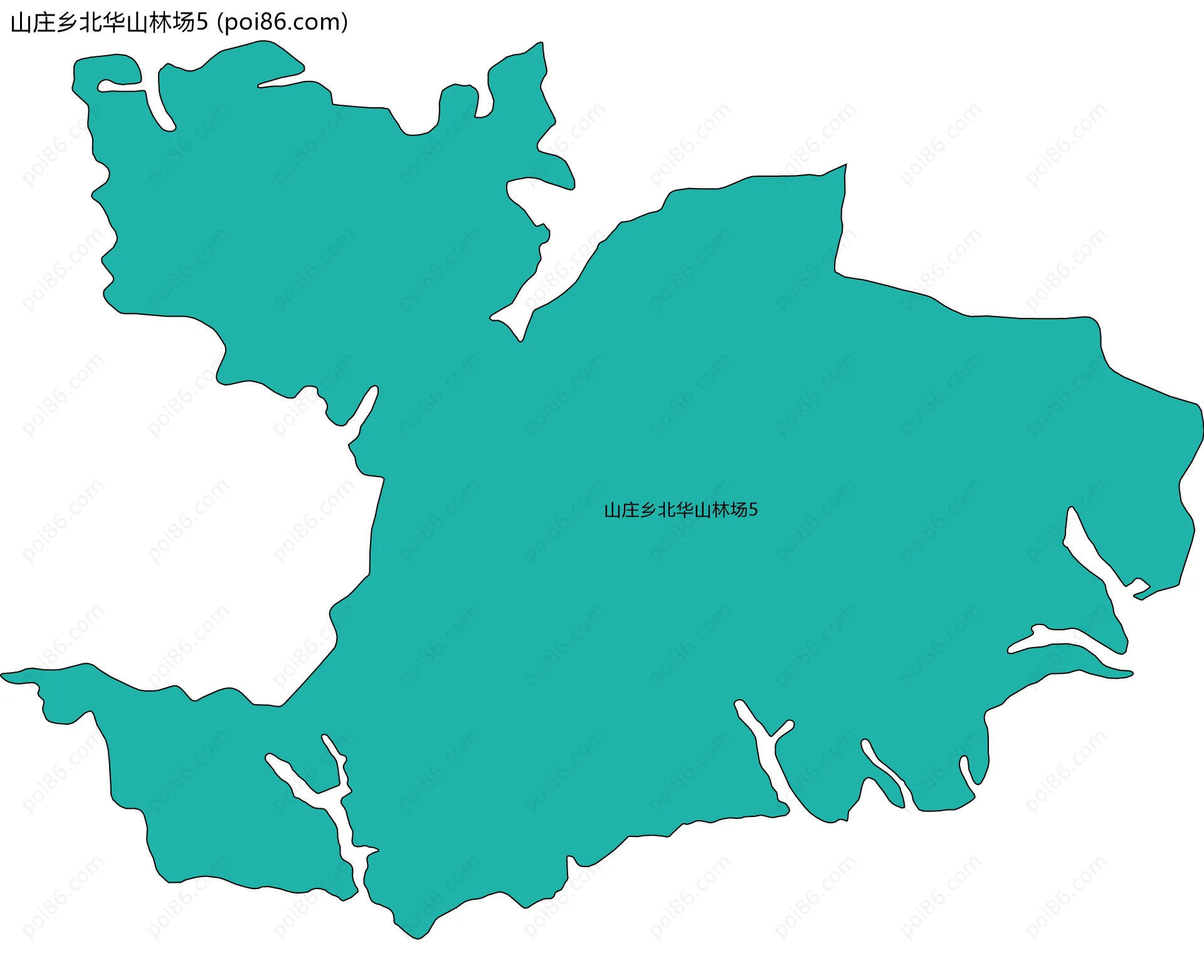 山庄乡北华山林场5边界地图