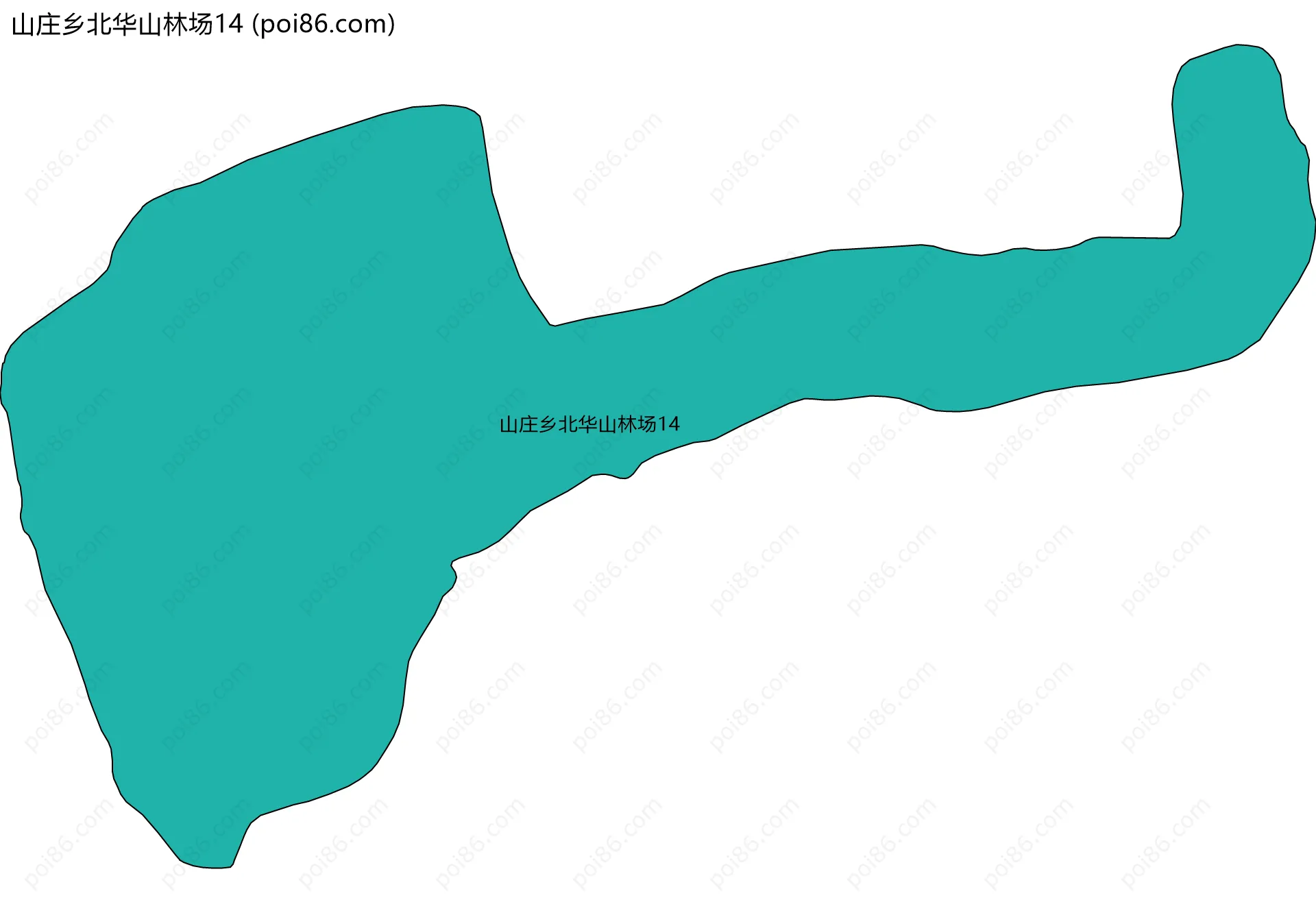 山庄乡北华山林场14边界地图