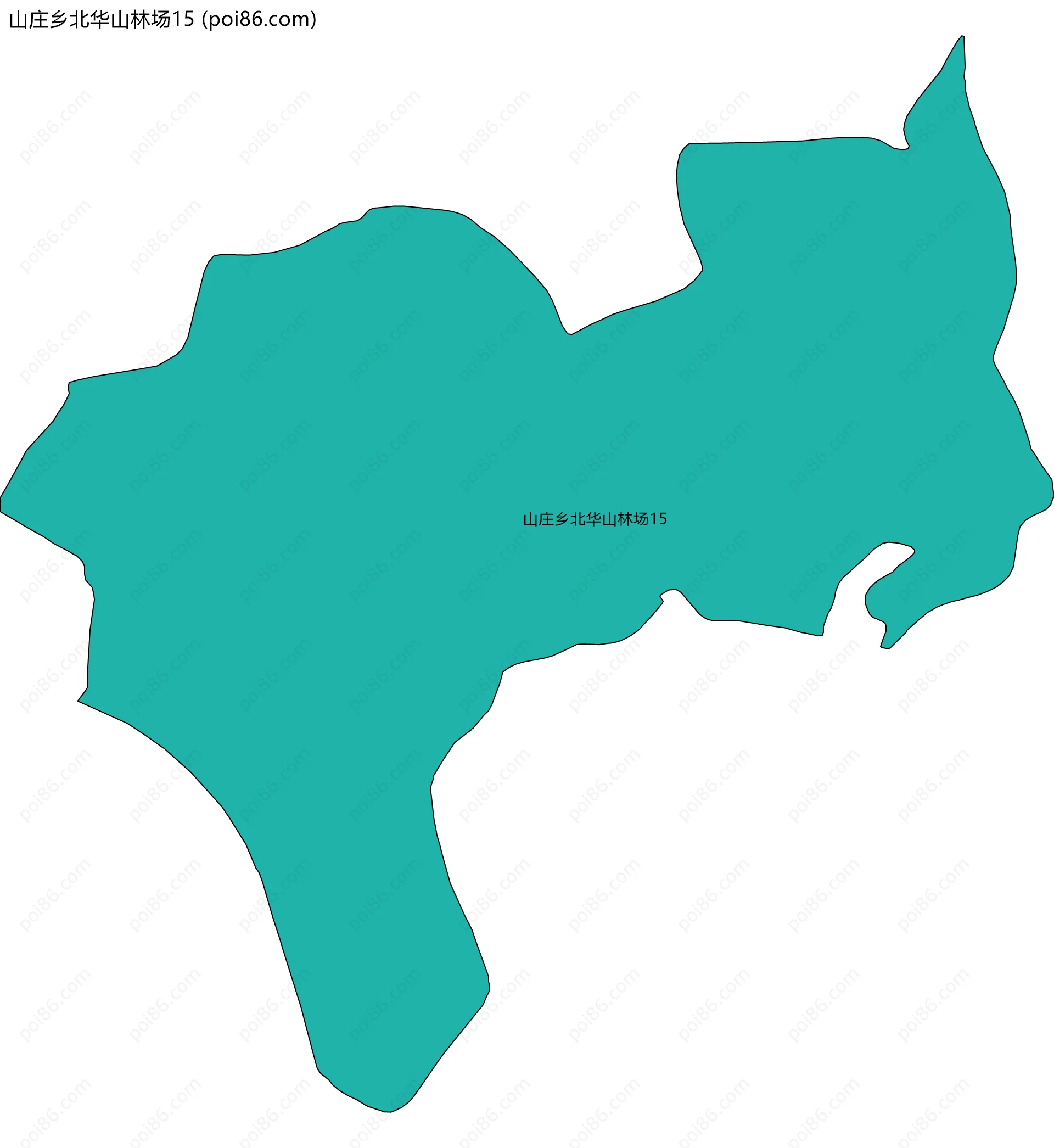 山庄乡北华山林场15边界地图