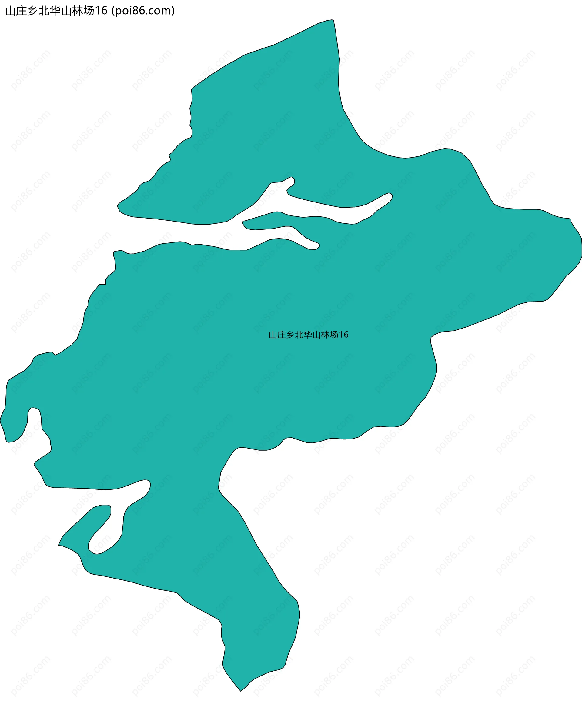 山庄乡北华山林场16边界地图