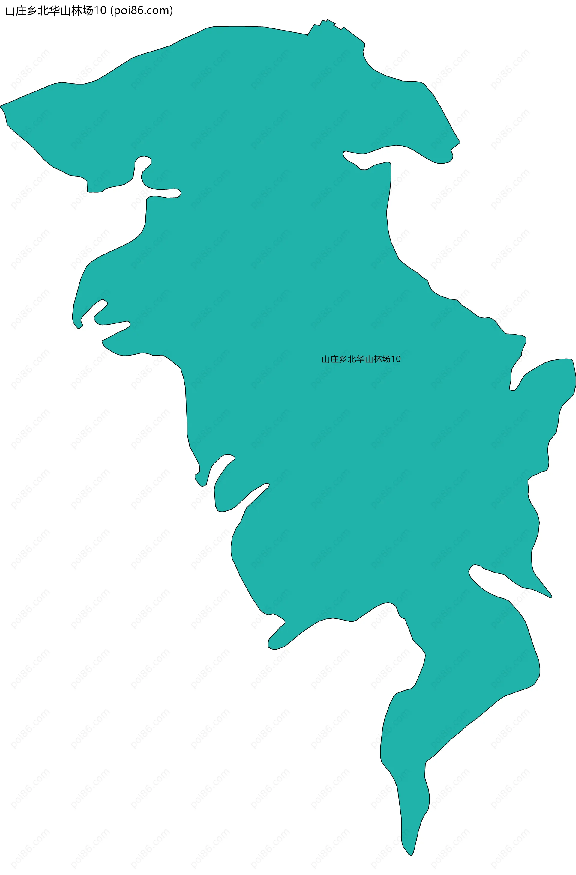 山庄乡北华山林场10边界地图