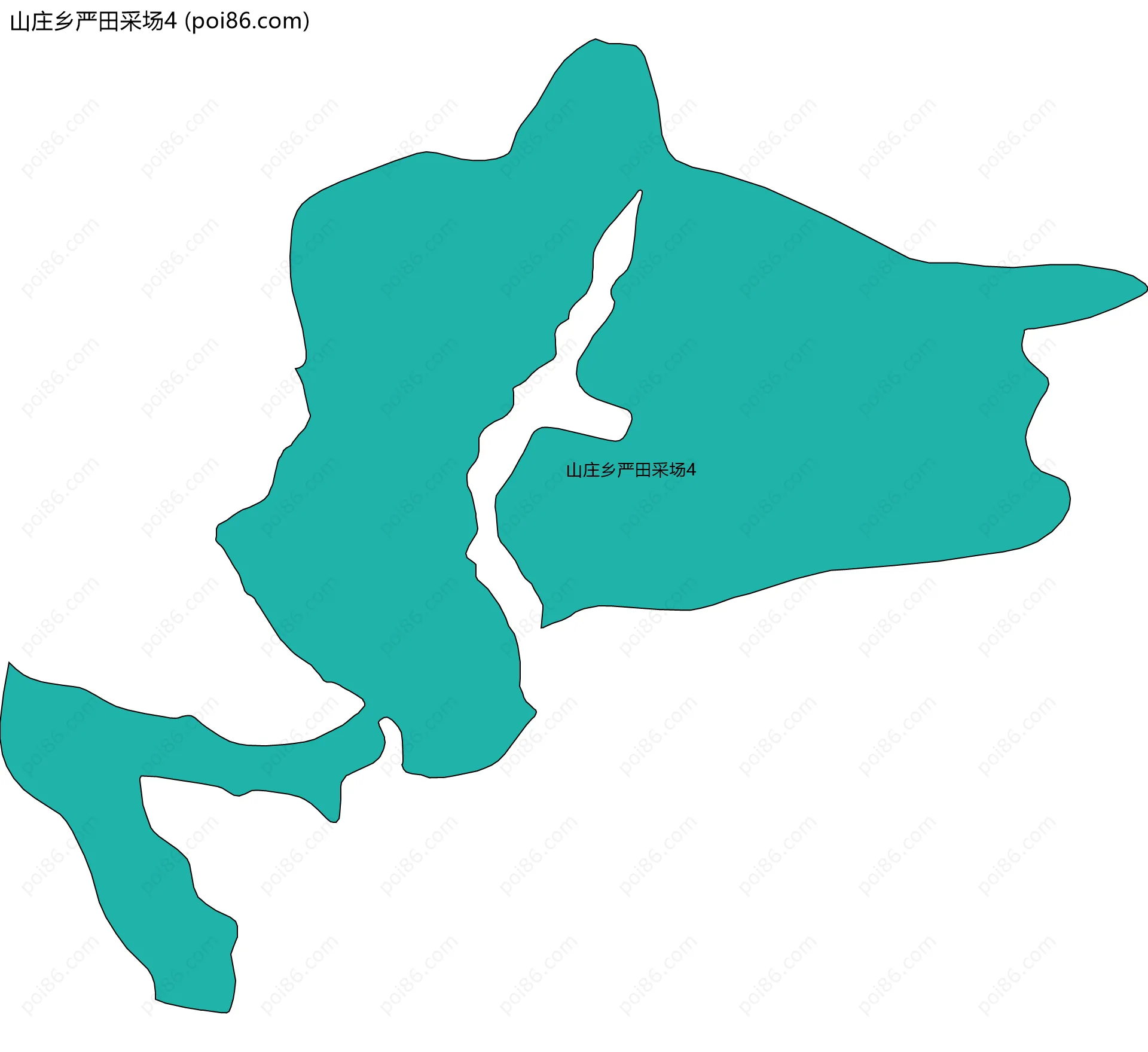 山庄乡严田采场4边界地图