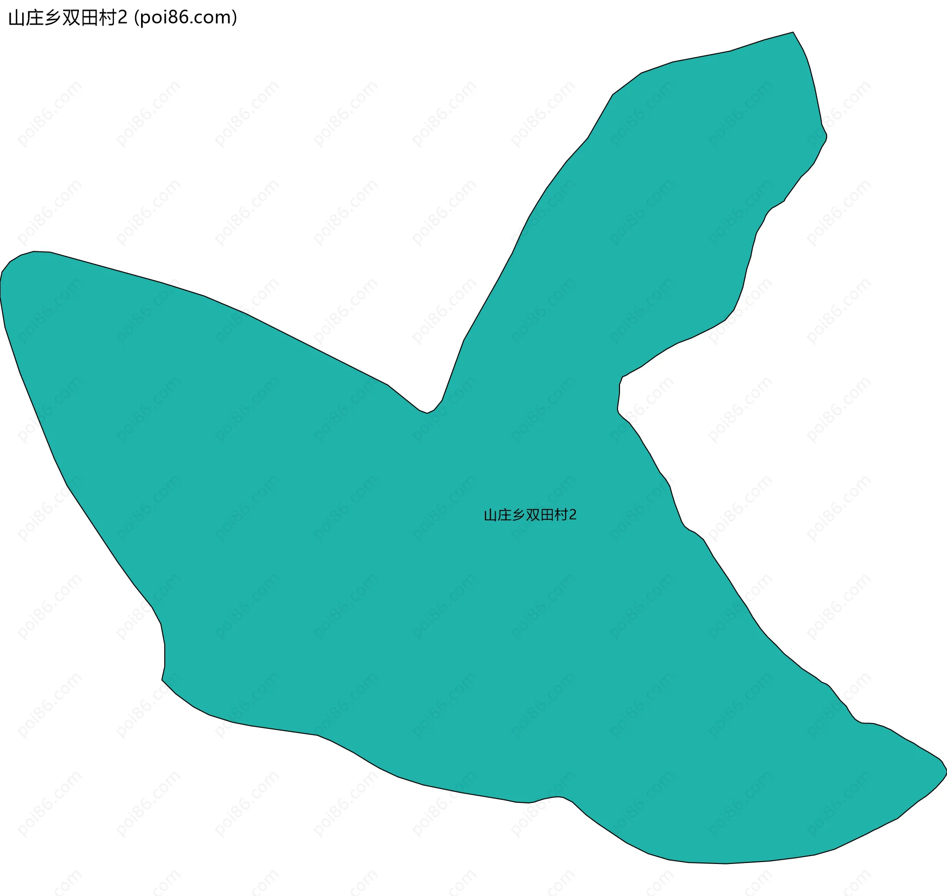 山庄乡双田村2边界地图