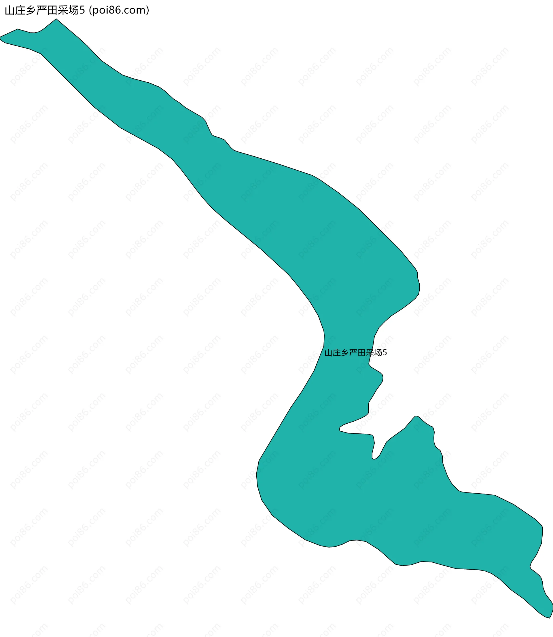 山庄乡严田采场5边界地图