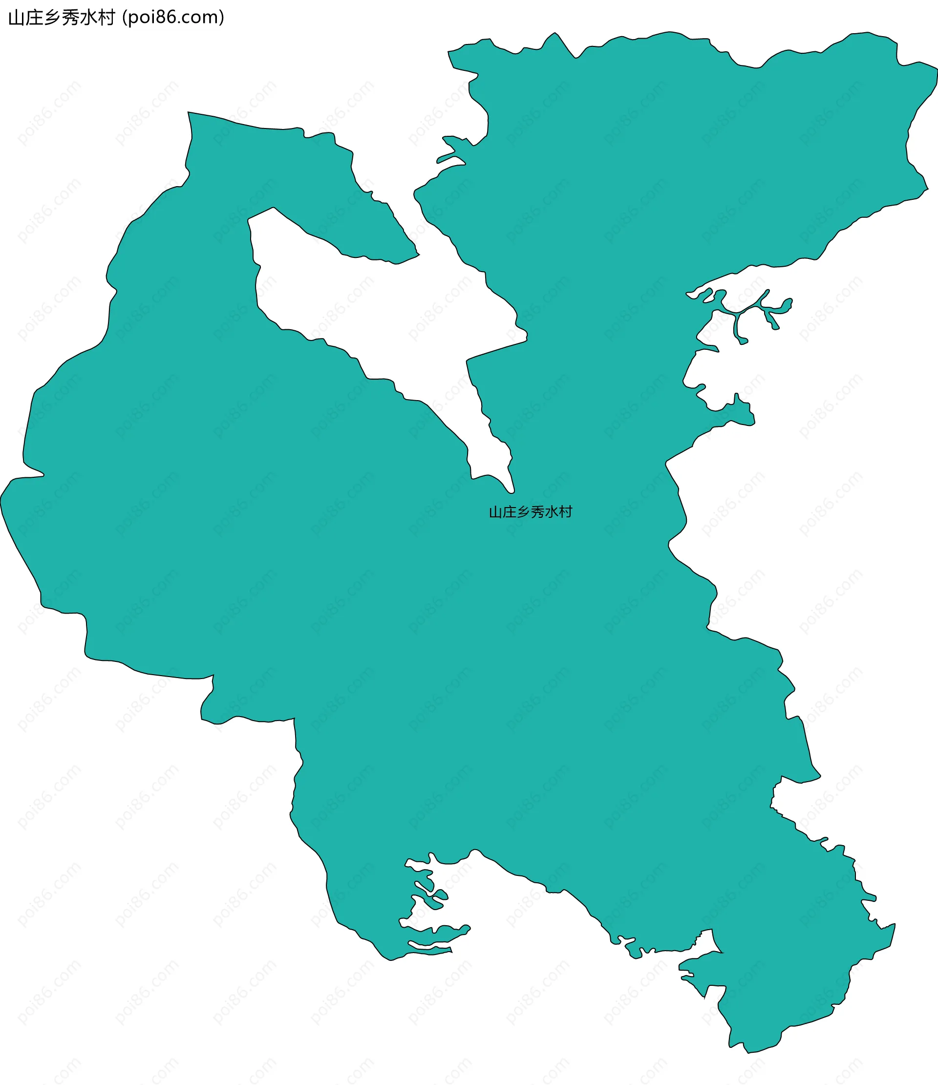 山庄乡秀水村边界地图