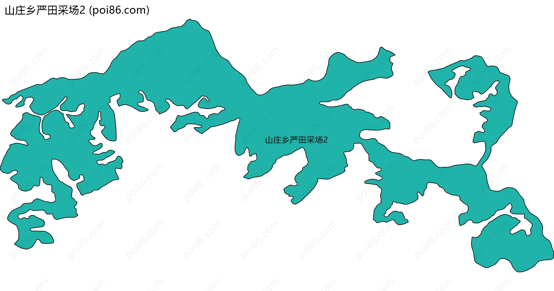 山庄乡严田采场2边界地图