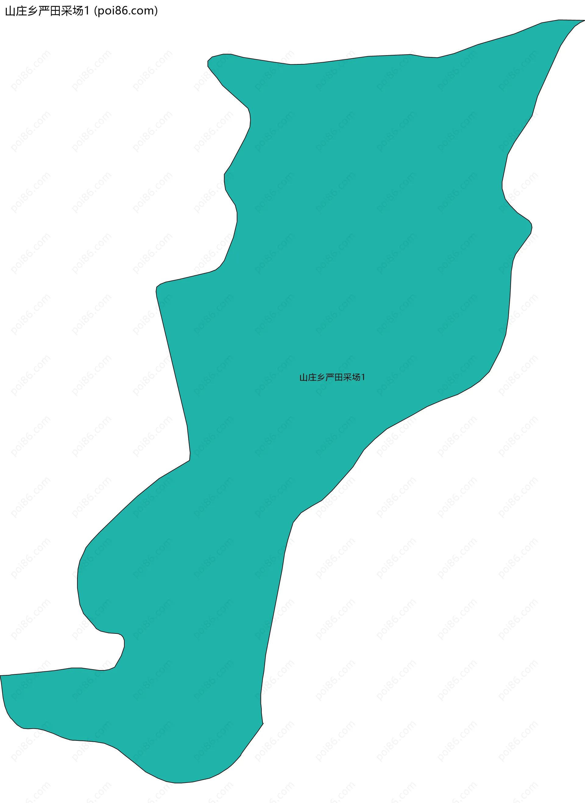 山庄乡严田采场1边界地图