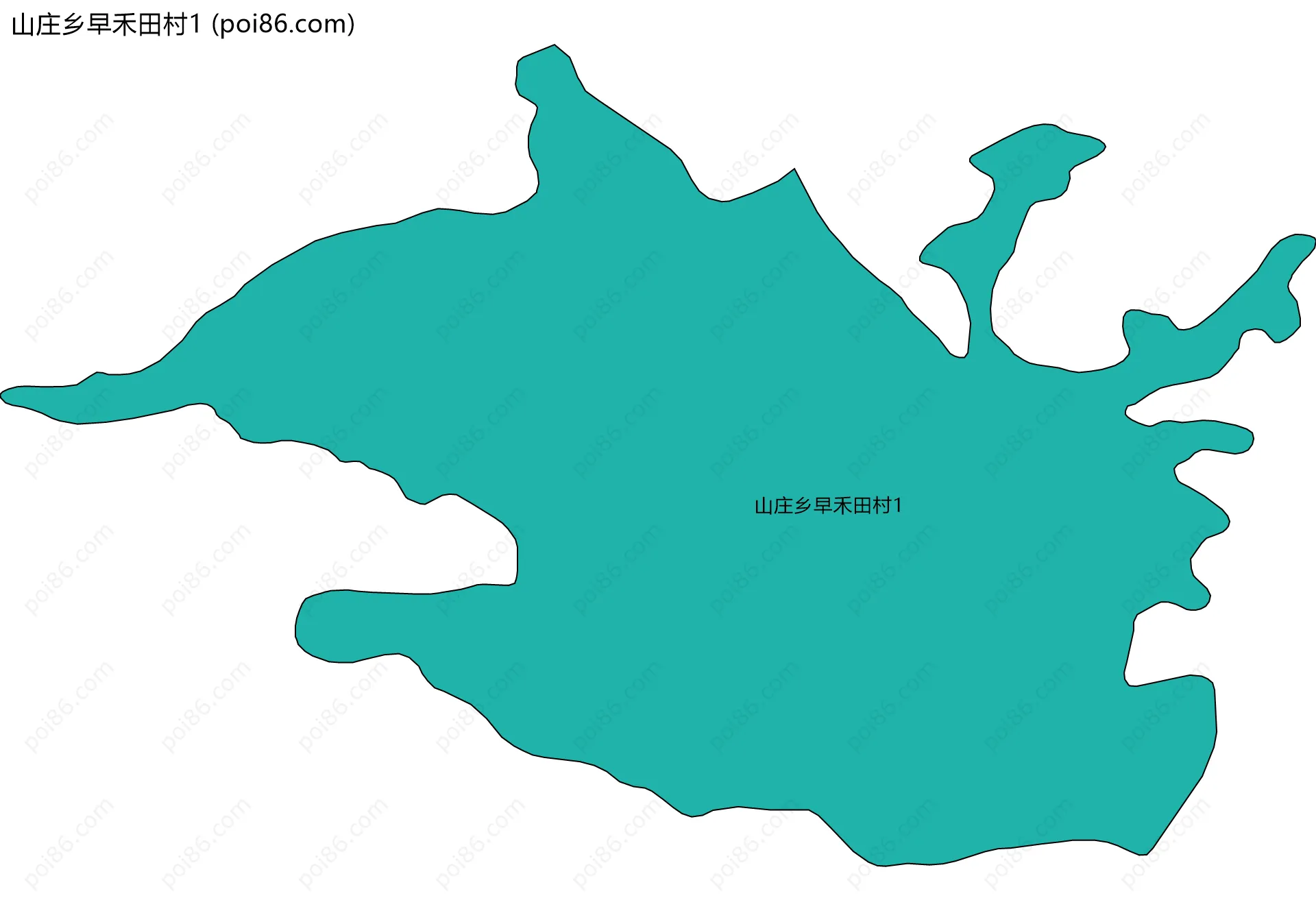 山庄乡早禾田村1边界地图